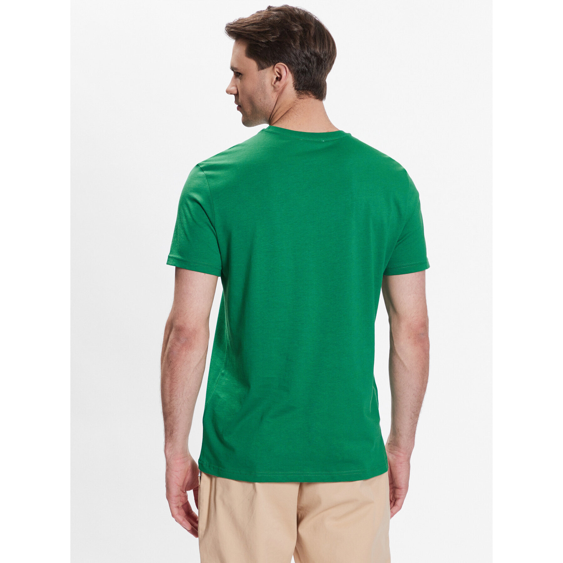 United Colors Of Benetton Tricou 3U53J1F15 Verde Regular Fit - Pled.ro