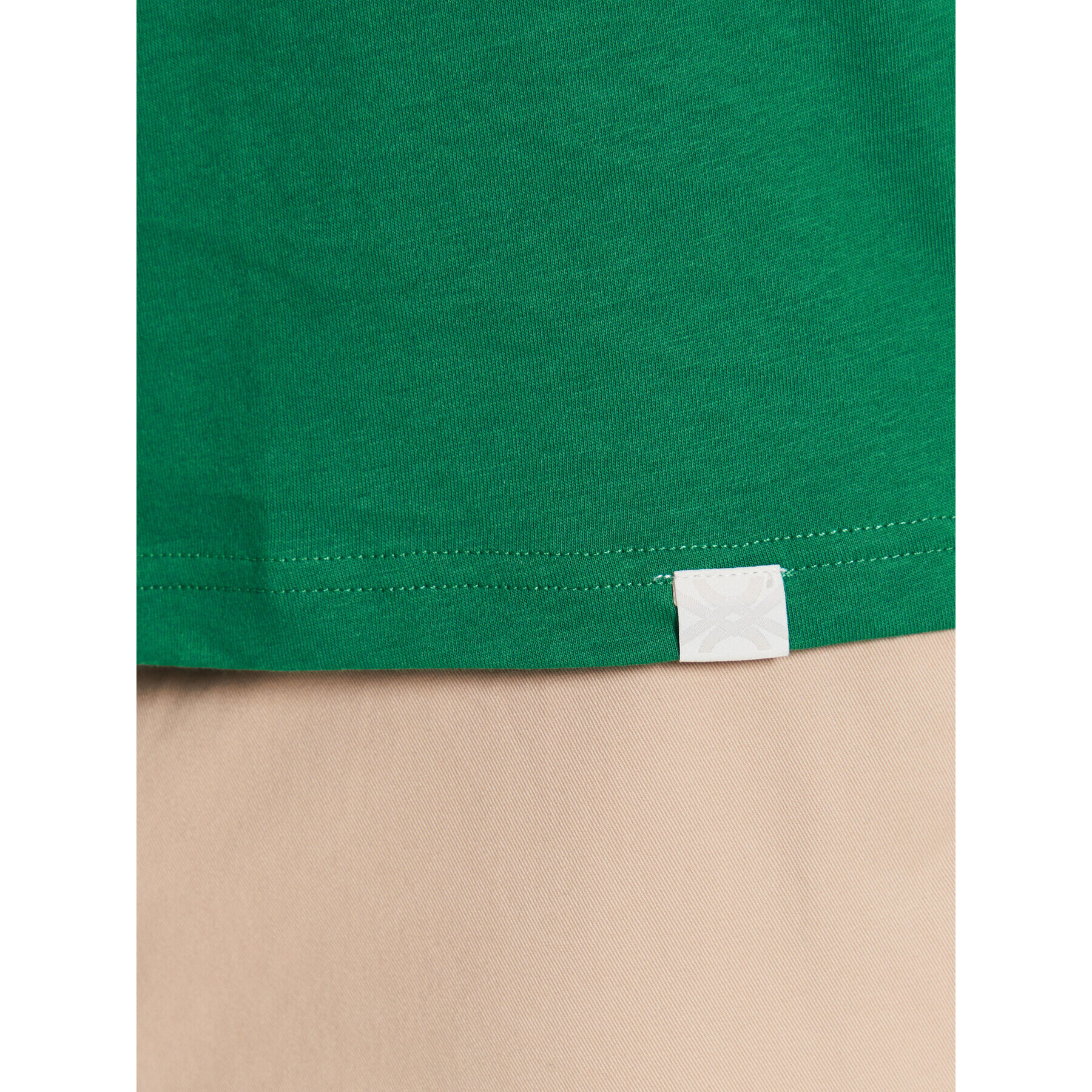 United Colors Of Benetton Tricou 3U53J1F15 Verde Regular Fit - Pled.ro