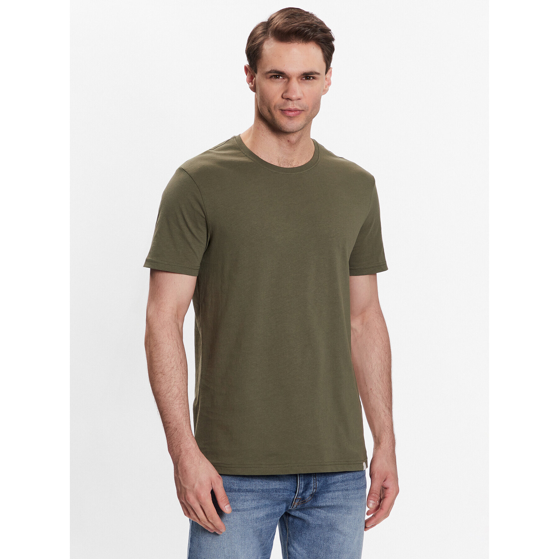 United Colors Of Benetton Tricou 3U53J1F15 Verde Regular Fit - Pled.ro