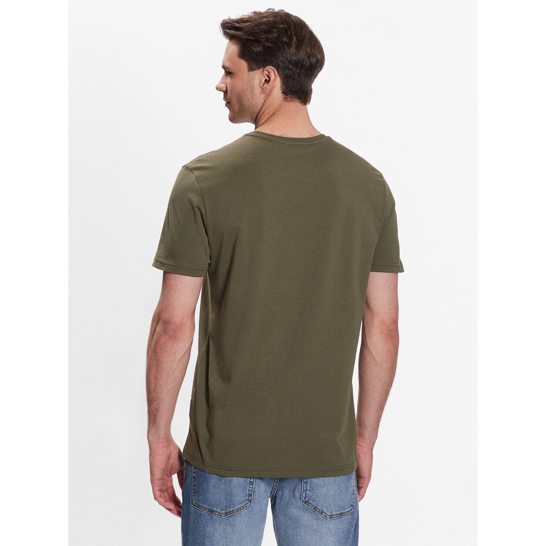 United Colors Of Benetton Tricou 3U53J1F15 Verde Regular Fit - Pled.ro