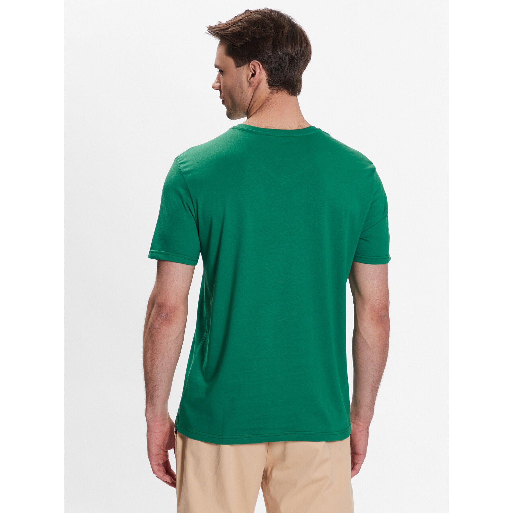 United Colors Of Benetton Tricou 3U53J4231 Verde Regular Fit - Pled.ro