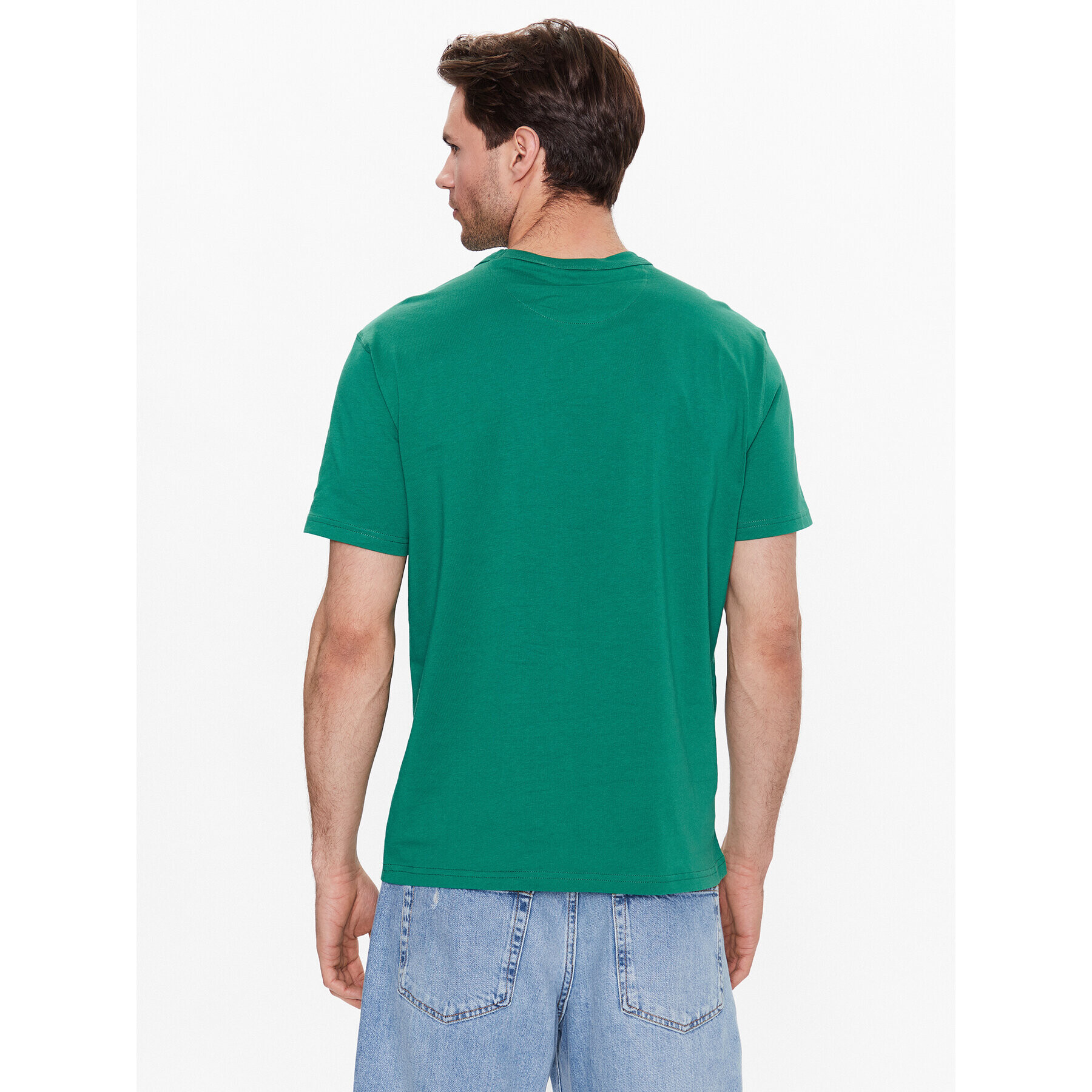 United Colors Of Benetton Tricou 3YR3U1050 Verde Regular Fit - Pled.ro