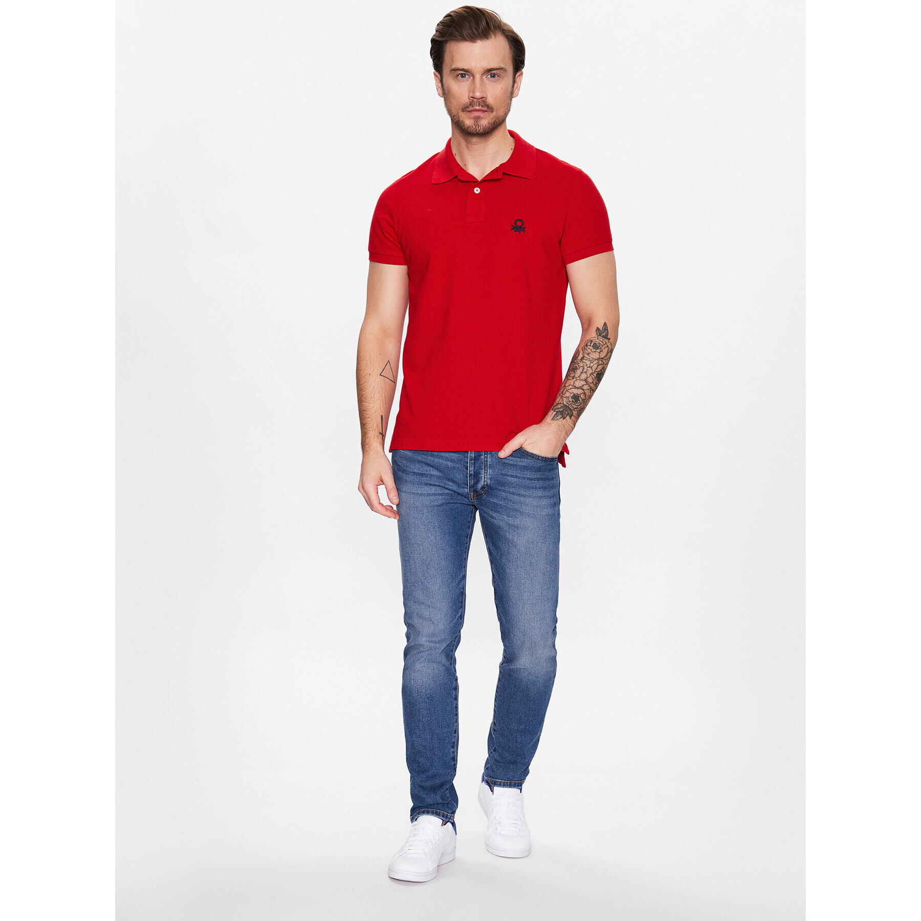 United Colors Of Benetton Tricou polo 3089J3178 Roșu Regular Fit - Pled.ro