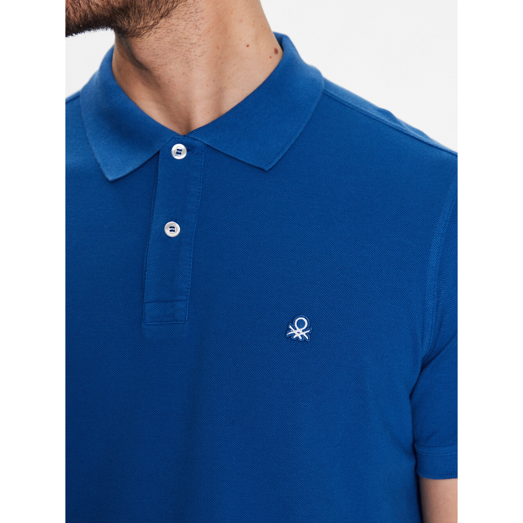 United Colors Of Benetton Tricou polo 3089J3179 Albastru Regular Fit - Pled.ro