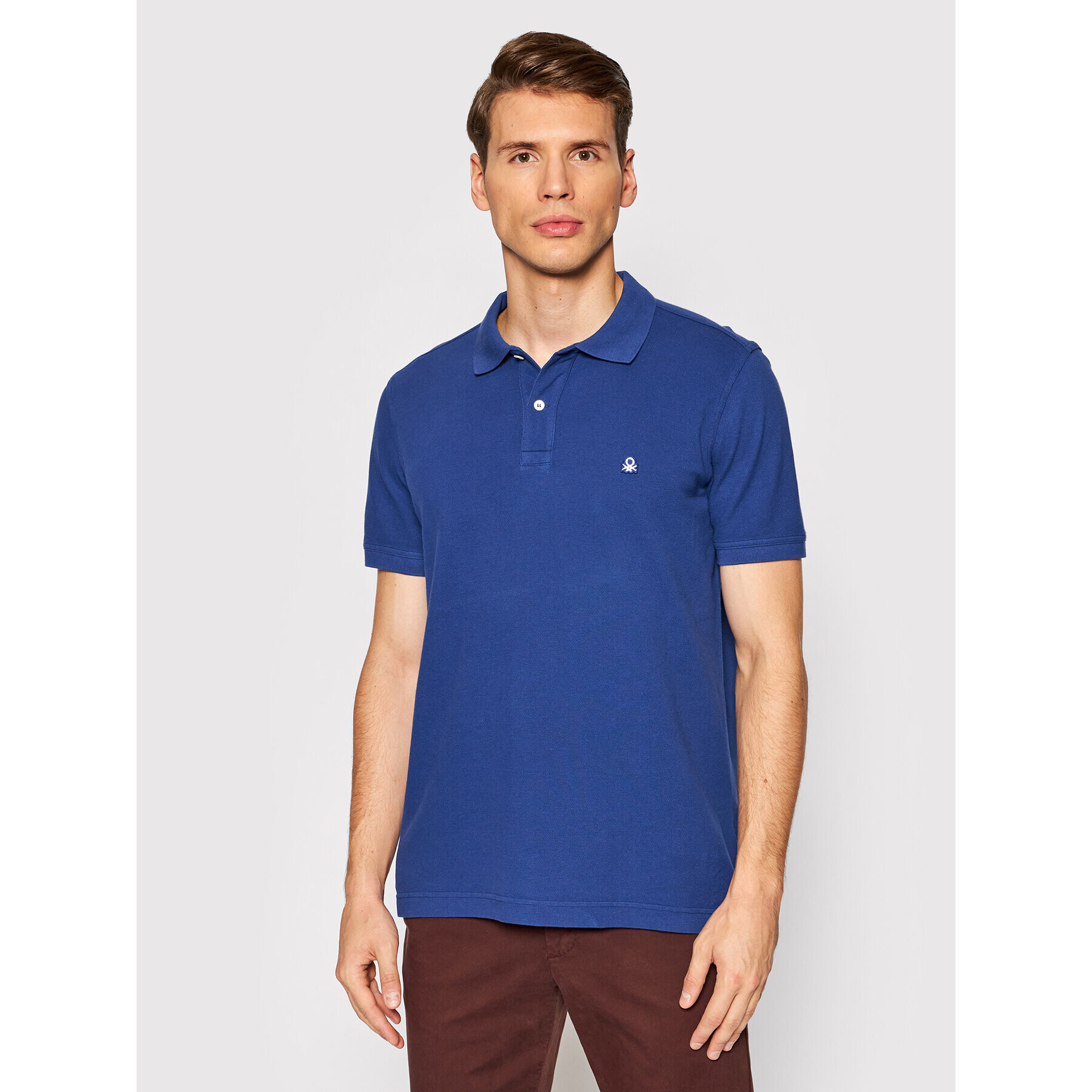 United Colors Of Benetton Tricou polo 3089J3179 Bleumarin Regular Fit - Pled.ro