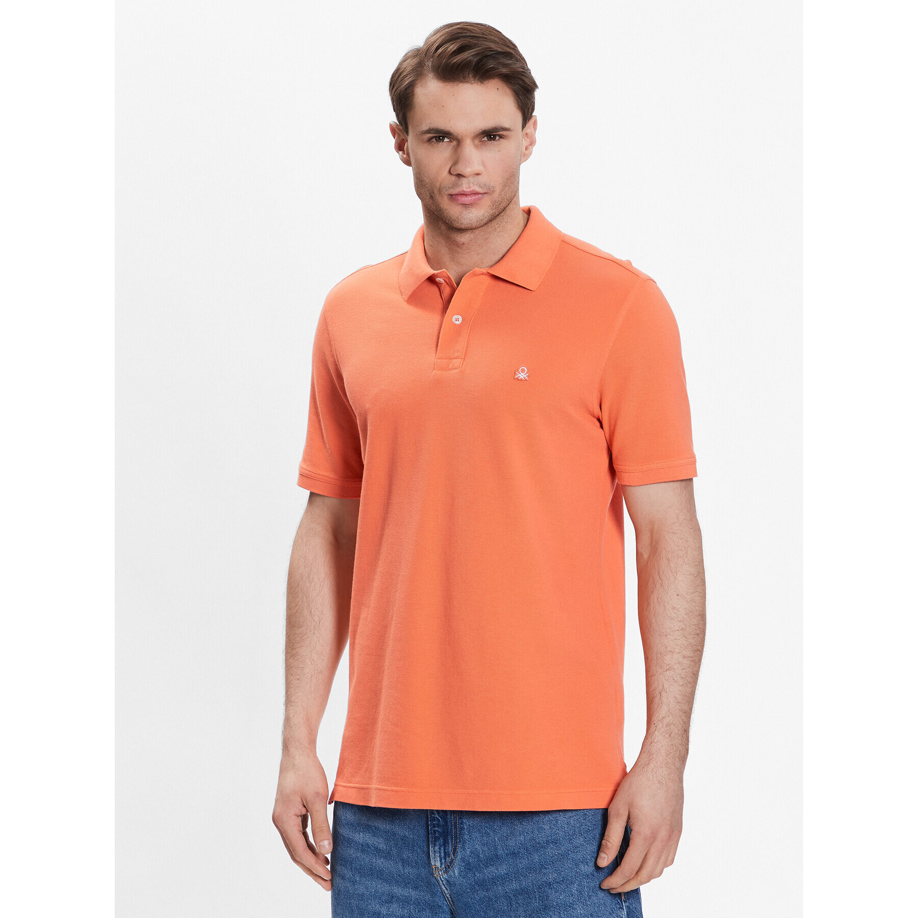 United Colors Of Benetton Tricou polo 3089J3179 Portocaliu Regular Fit - Pled.ro