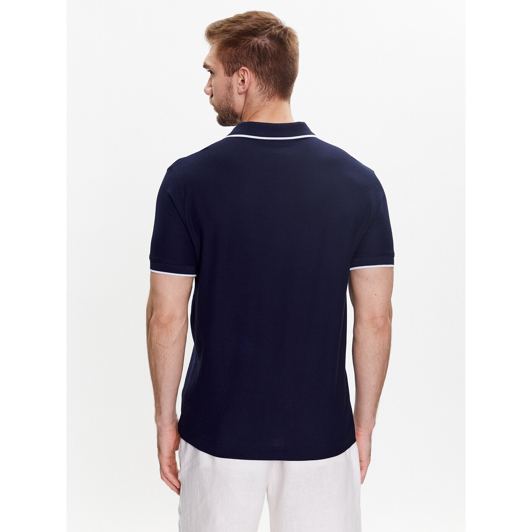 United Colors Of Benetton Tricou polo 34KAU300B Bleumarin Regular Fit - Pled.ro