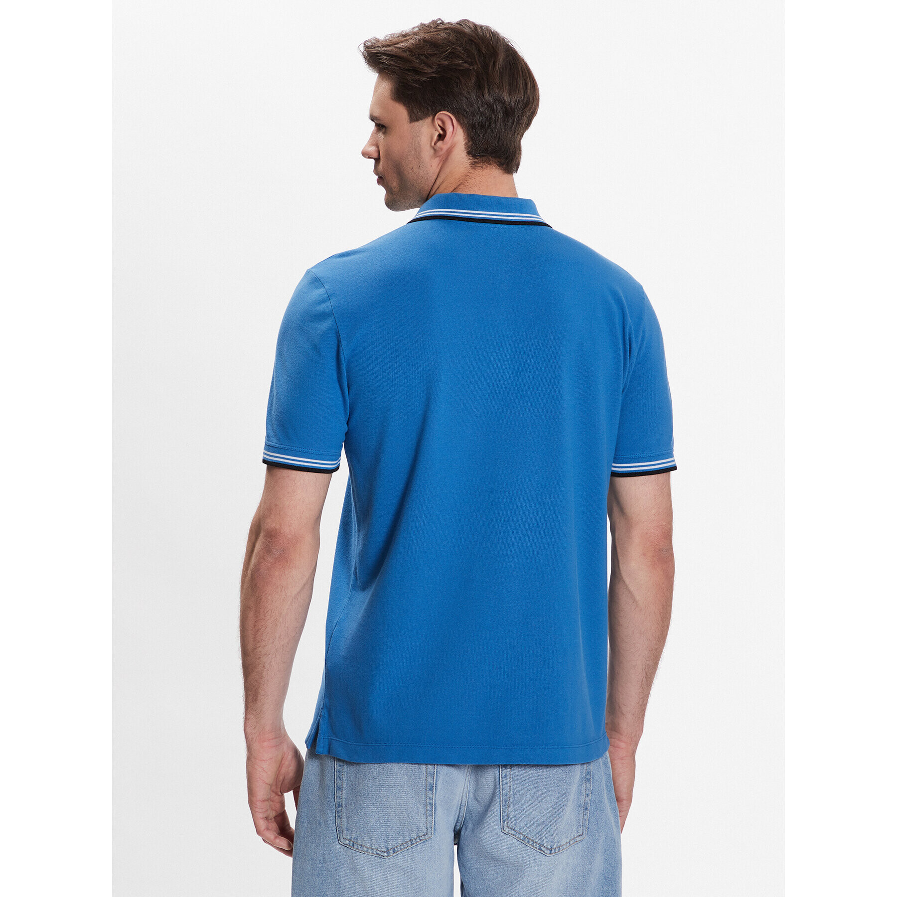 United Colors Of Benetton Tricou polo 3WG9J3181 Albastru Regular Fit - Pled.ro