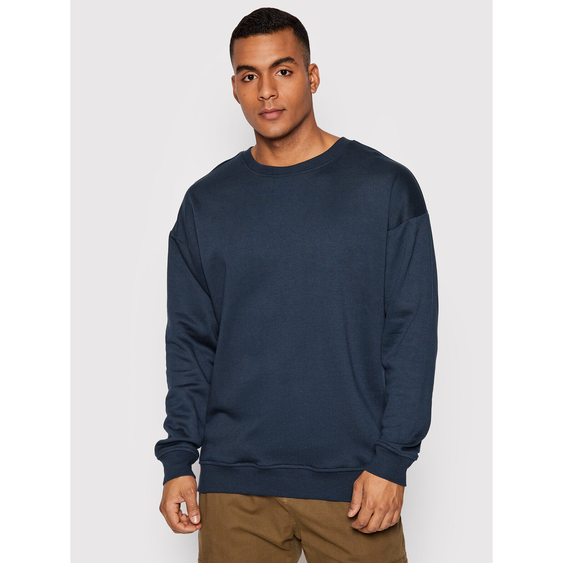 Urban Classics Bluză Crewneck TB1591 Bleumarin Regular Fit - Pled.ro