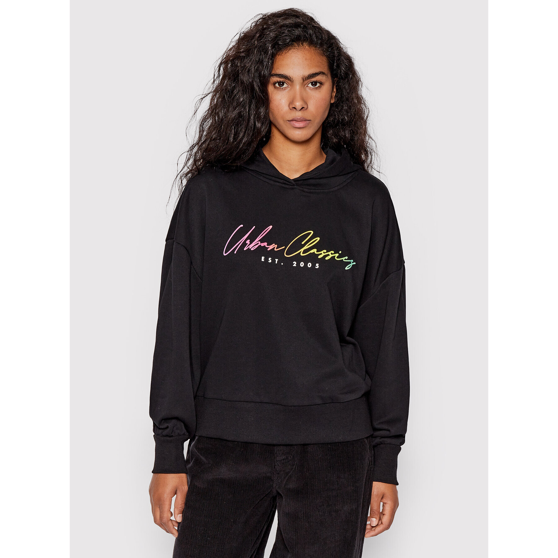 Urban Classics Bluză Rainbow TB5001 Negru Oversize - Pled.ro