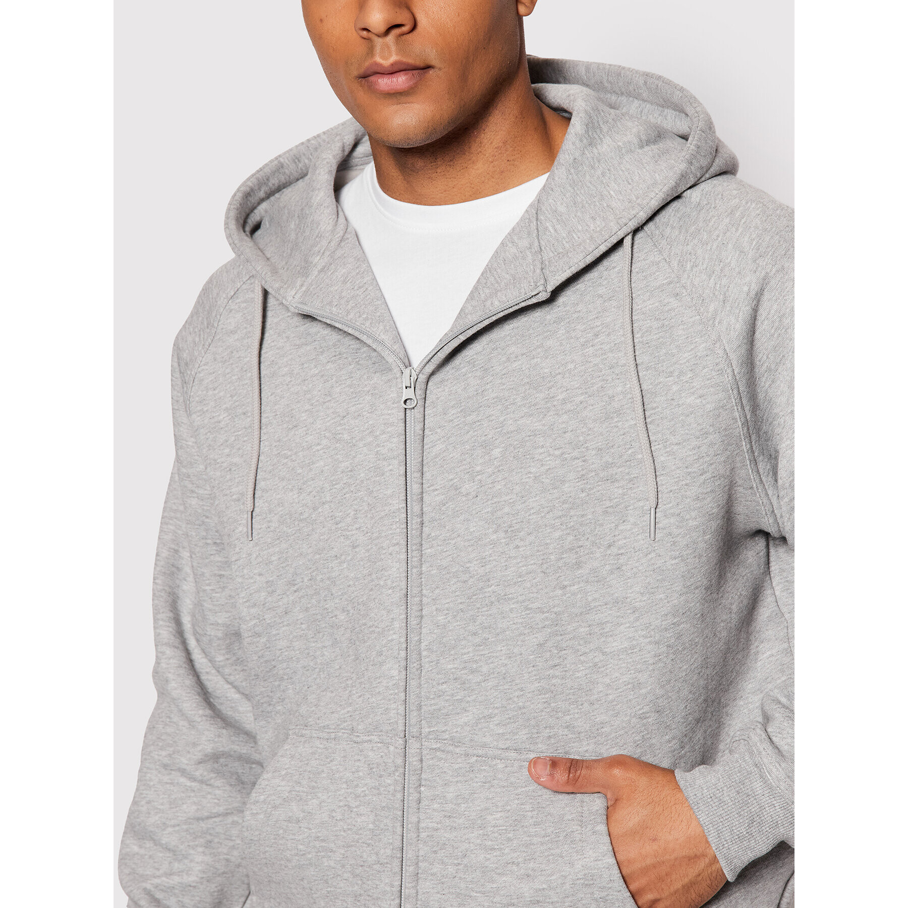 Urban Classics Bluză Zip TB014C Gri Regular Fit - Pled.ro