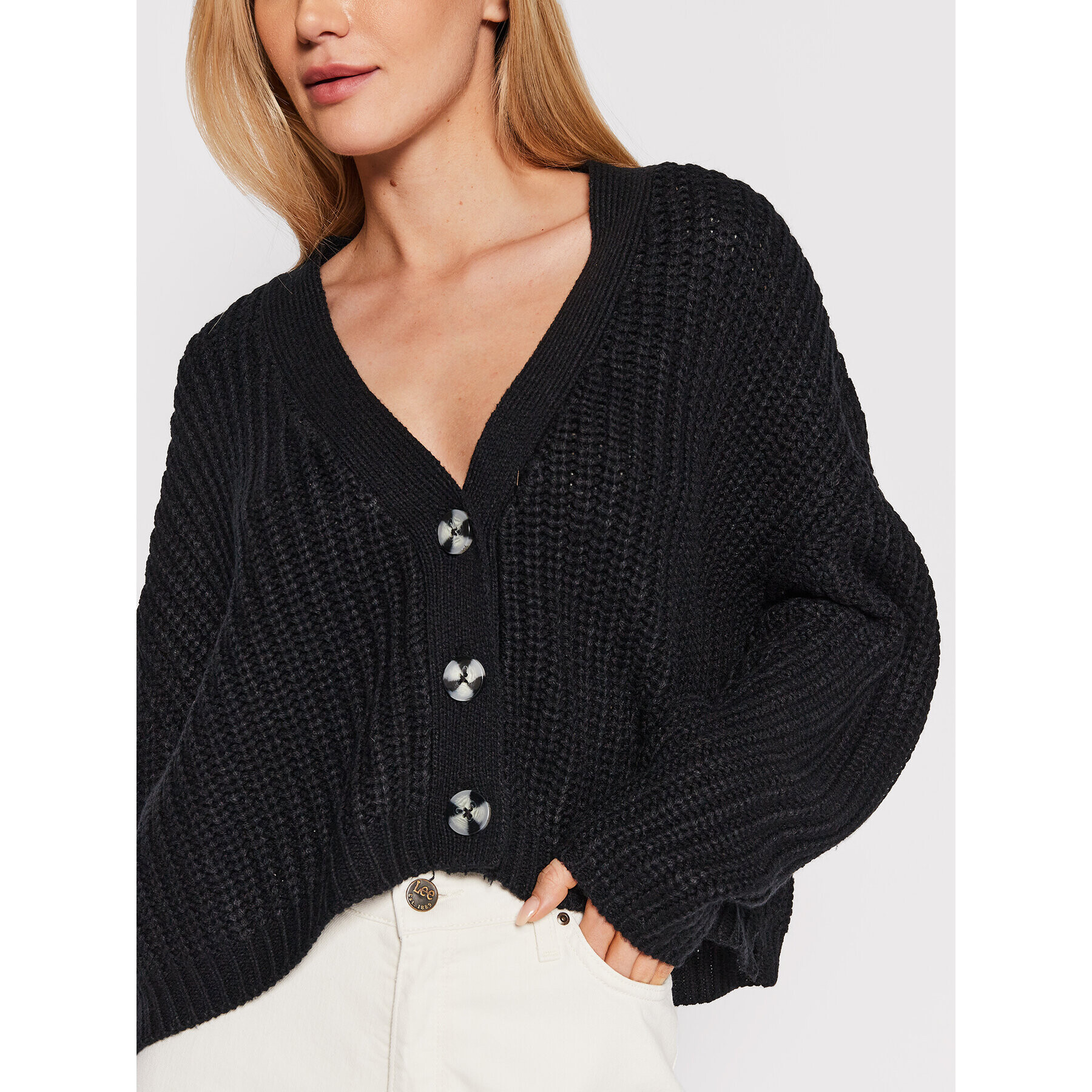 Urban Classics Cardigan TB4012 Negru Oversize - Pled.ro