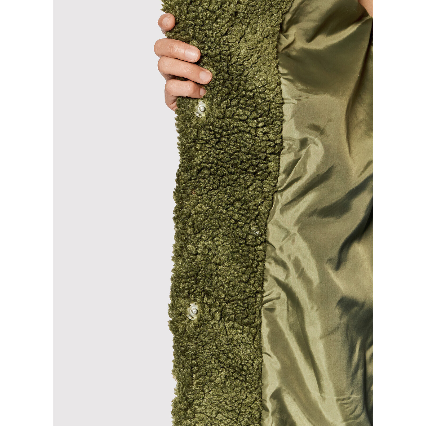 Urban Classics Cojoc Sherpa TB3058 Verde Oversize - Pled.ro