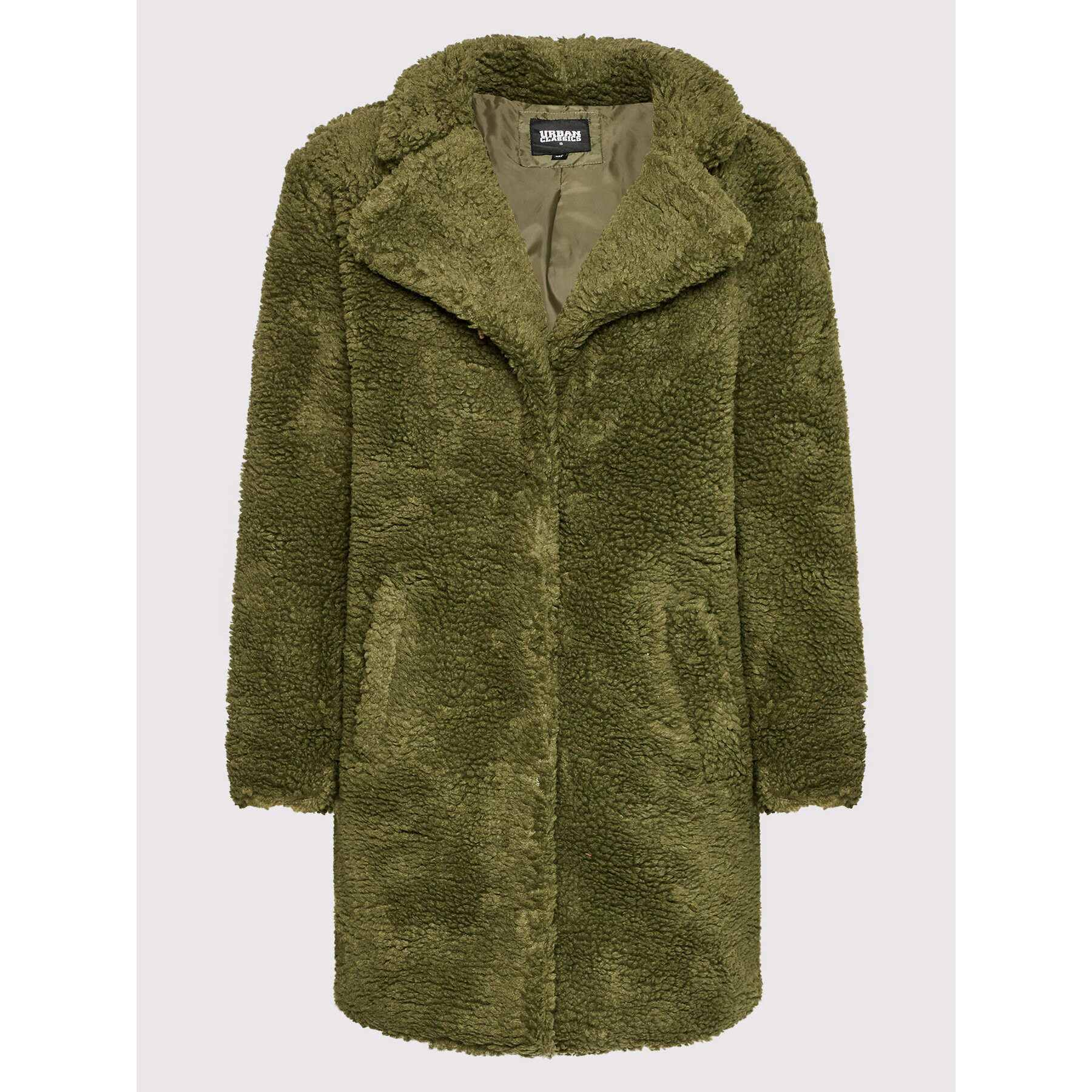 Urban Classics Cojoc Sherpa TB3058 Verde Oversize - Pled.ro