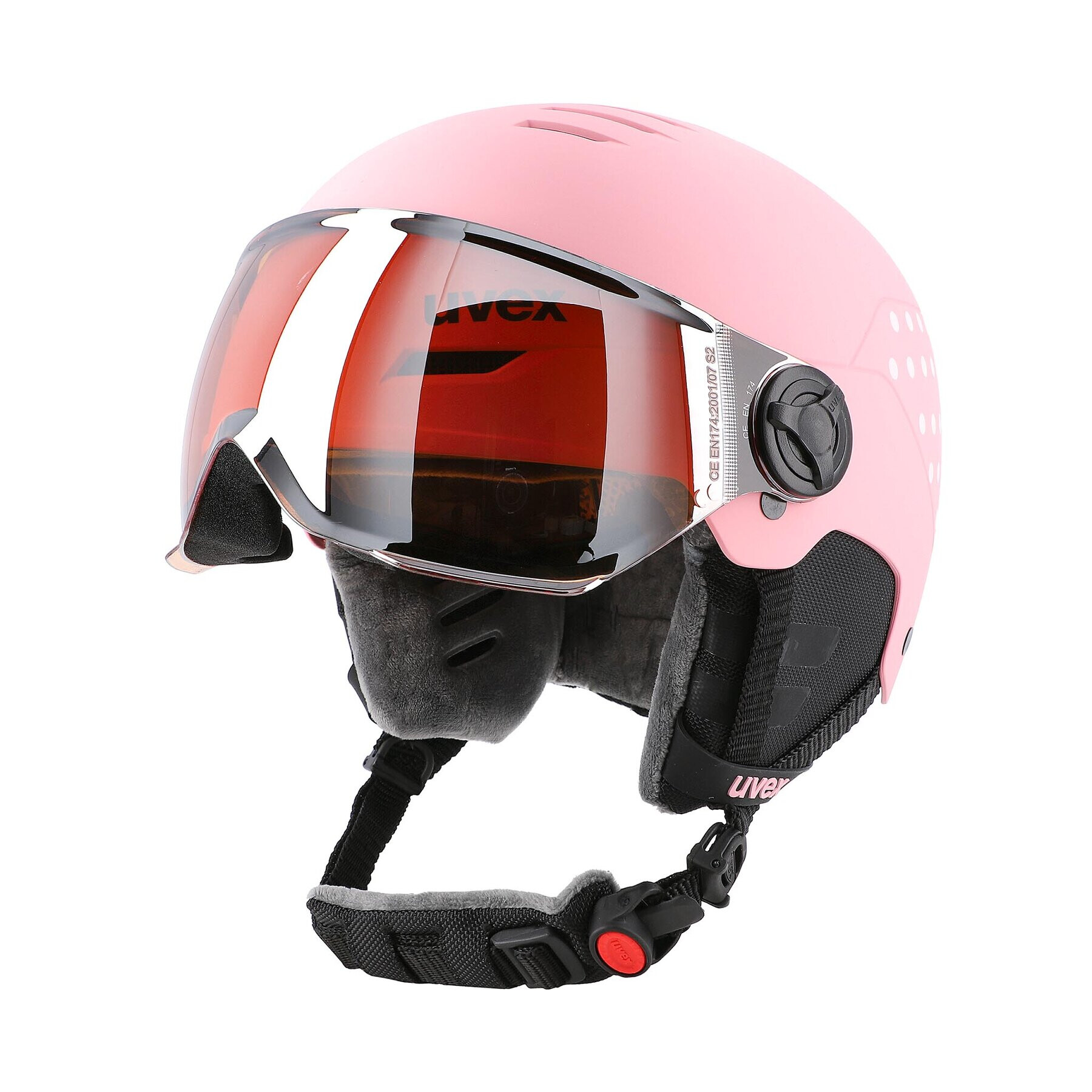 Uvex Cască schi Rocket Jr Visor 56626350 Roz - Pled.ro