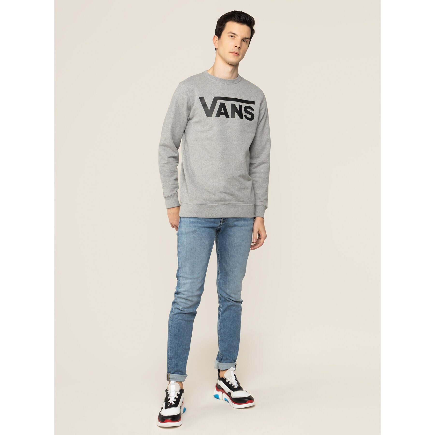 Vans Bluză Classic Crew II VN0A456AADY1 Gri Regular Fit - Pled.ro