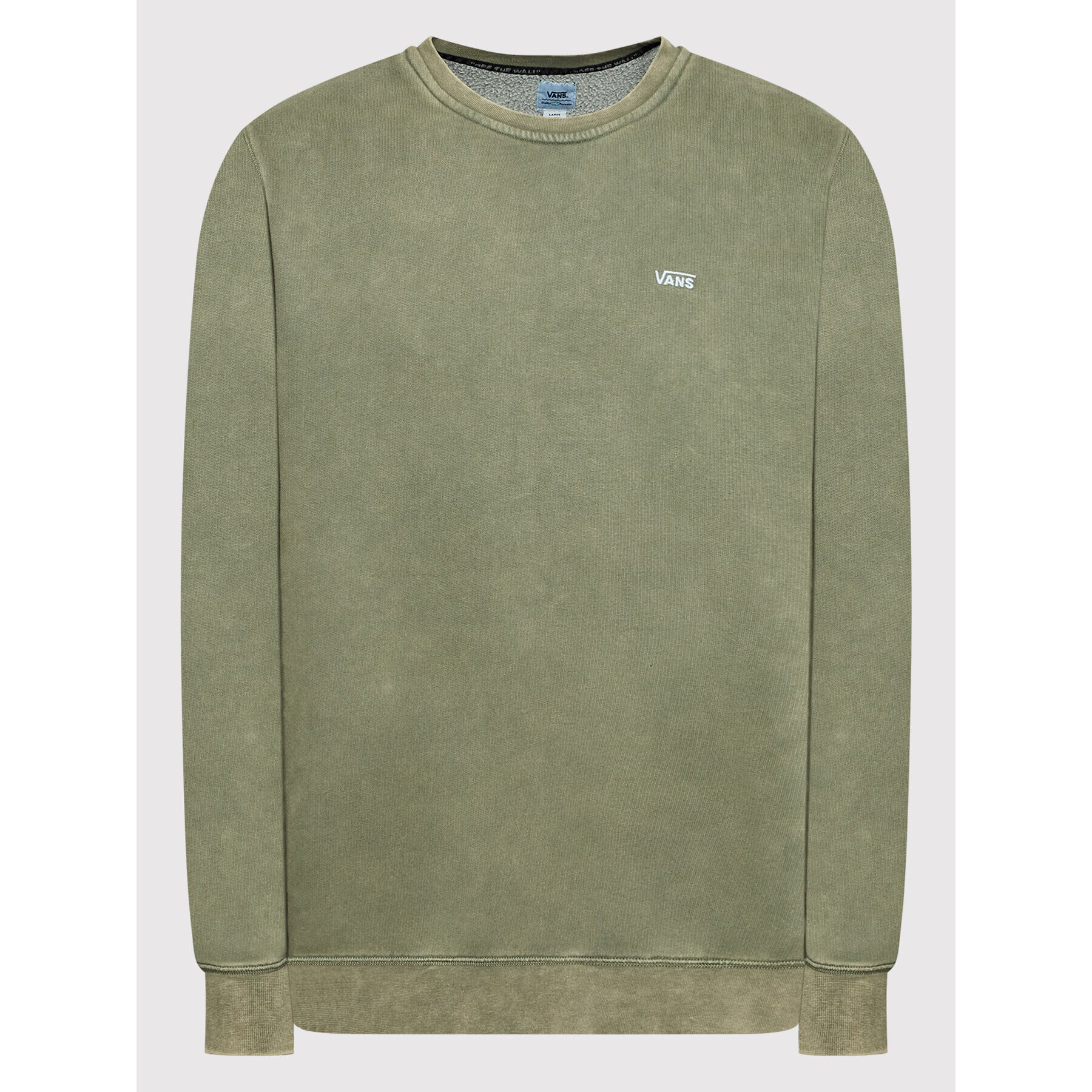 Vans Bluză ComfyCush Wash Crew VN00062T Verde Relaxed Fit - Pled.ro