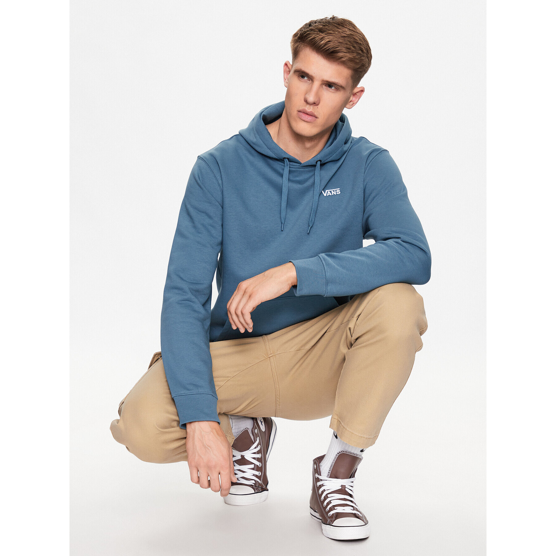 Vans Bluză Core Basic Po Fleece VN0A7YDV Albastru Classic Fit - Pled.ro