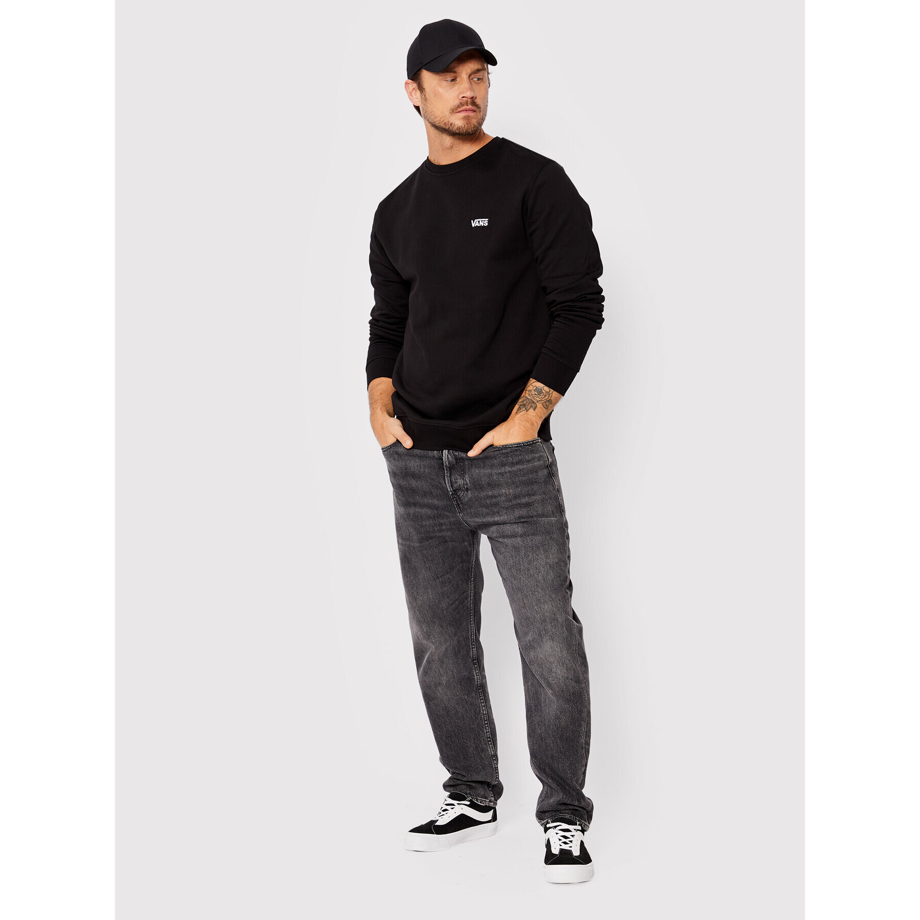 Vans Bluză Core Basic VN0A7YDU Negru Regular Fit - Pled.ro