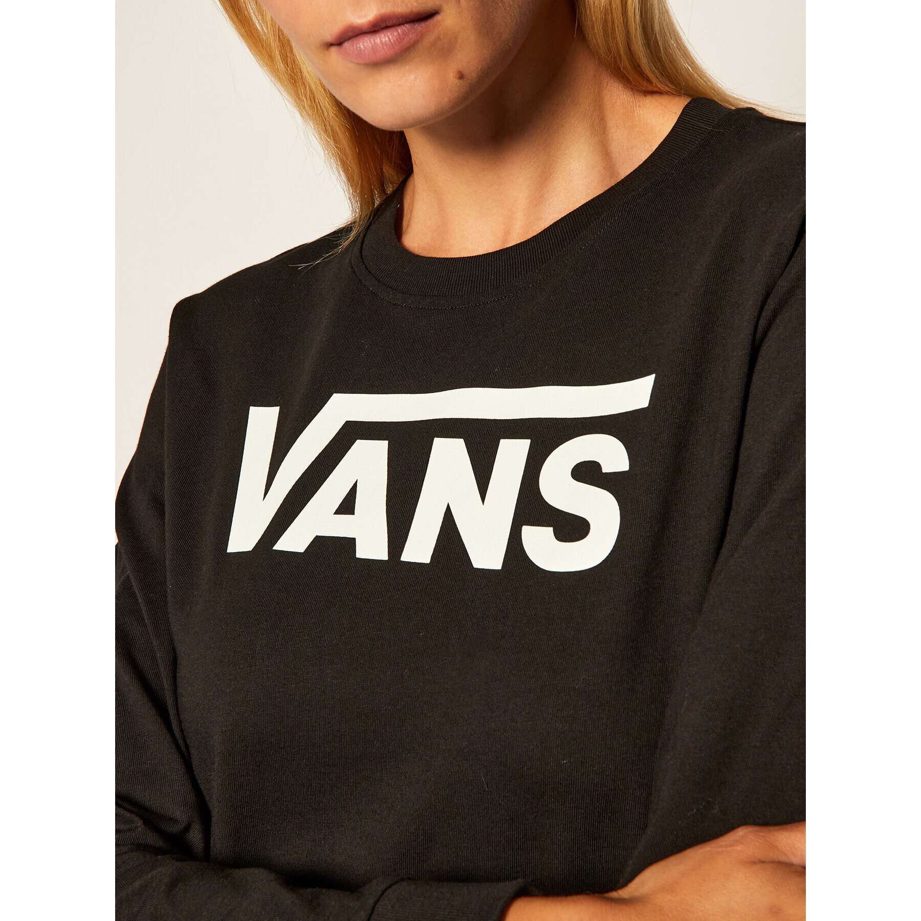 Vans Bluză Flying V Classic VN0A47WN Negru Regular Fit - Pled.ro