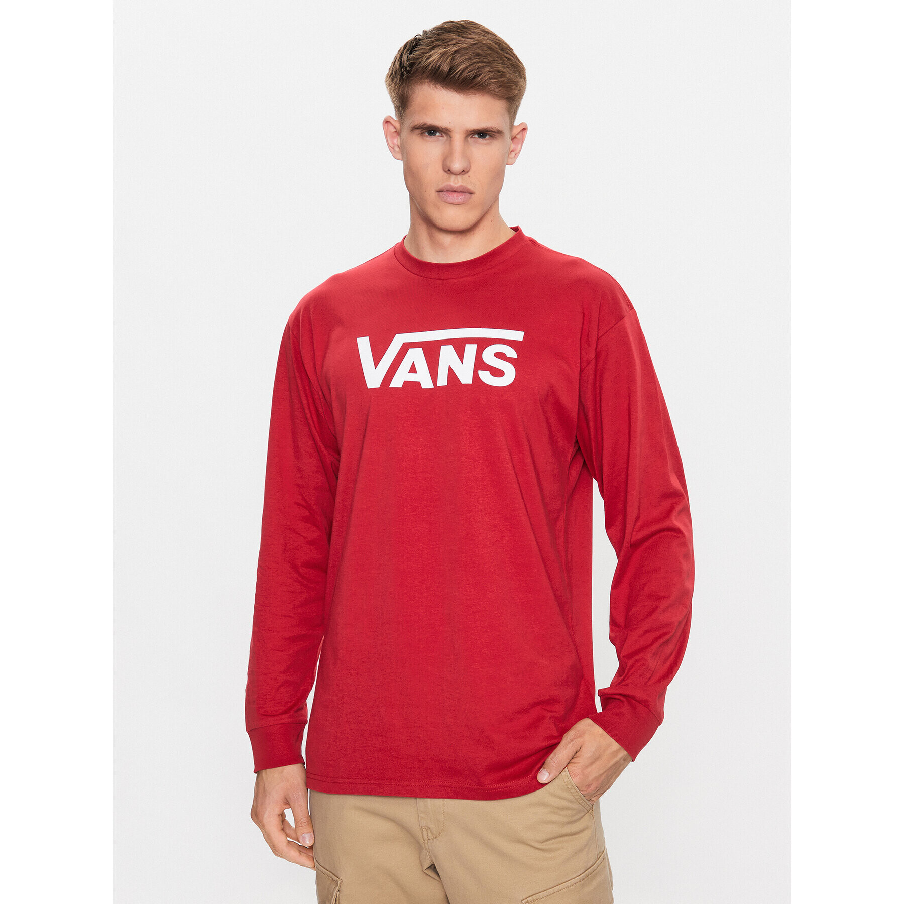 Vans Bluză Mn Classic Ls VN000K6H Roșu Classic Fit - Pled.ro