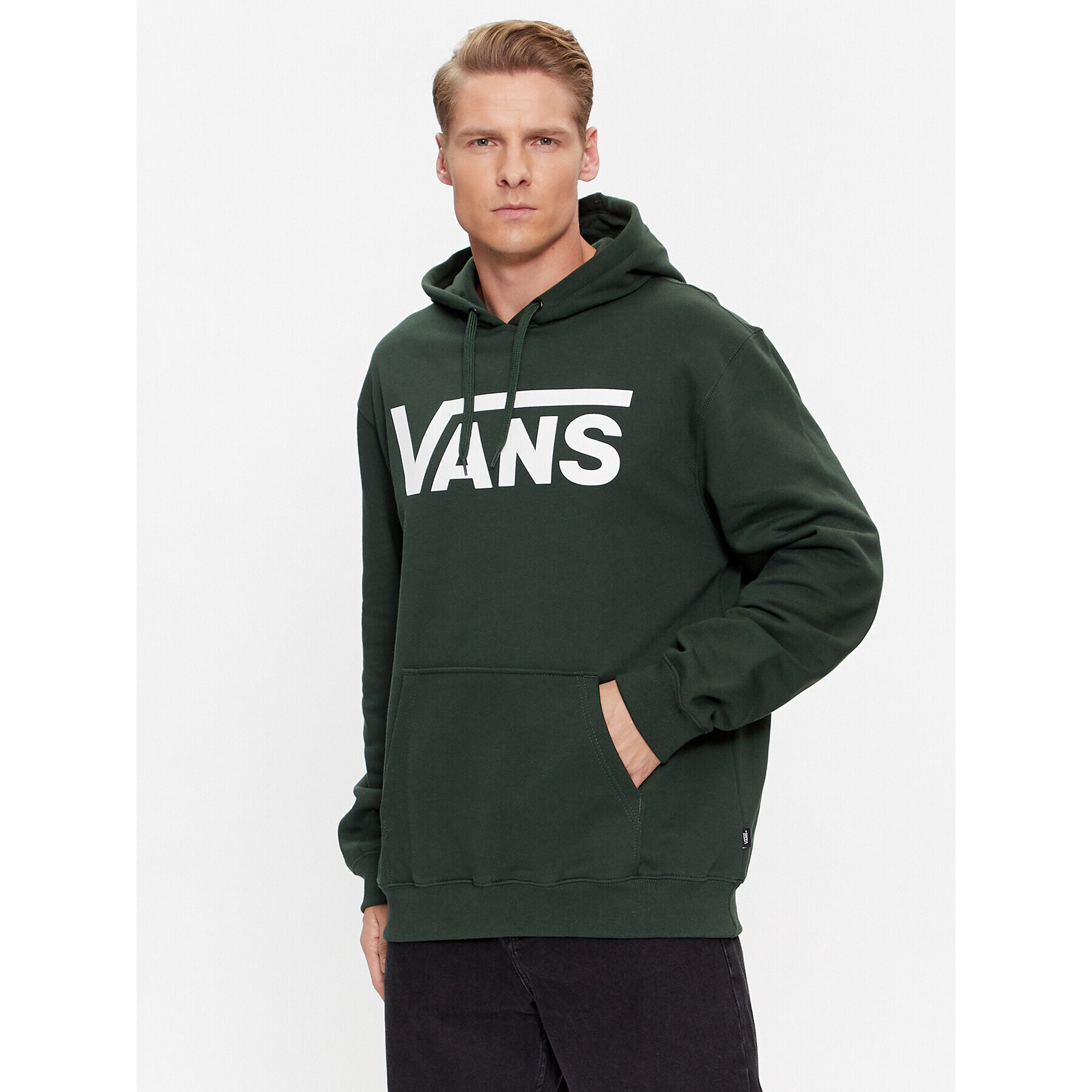 Vans Bluză Mn Classic Po Hoodie Ii VN0A456BBZ01 Verde Classic Fit - Pled.ro