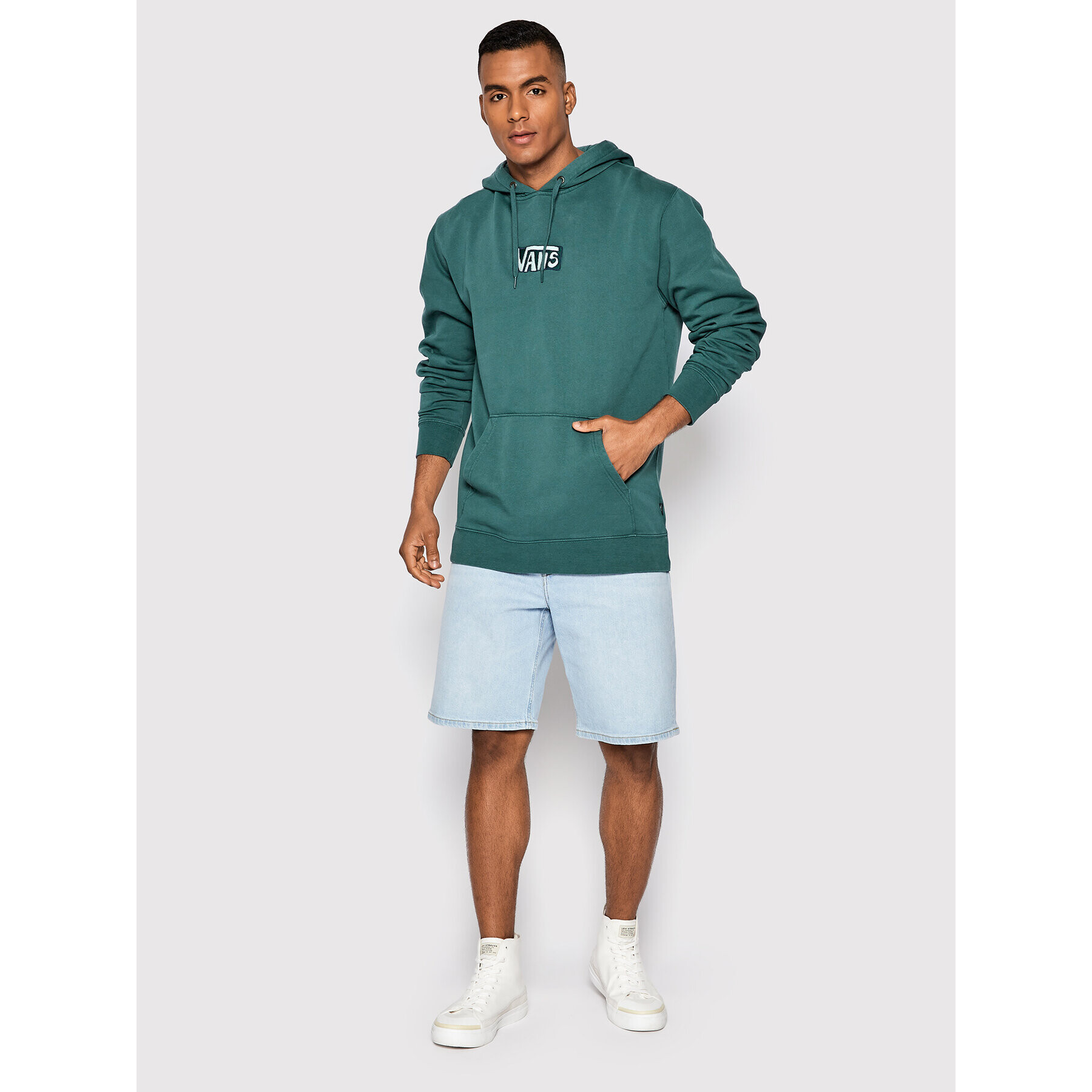 Vans Bluză Seasonal VN0A7S82 Verde Regular Fit - Pled.ro