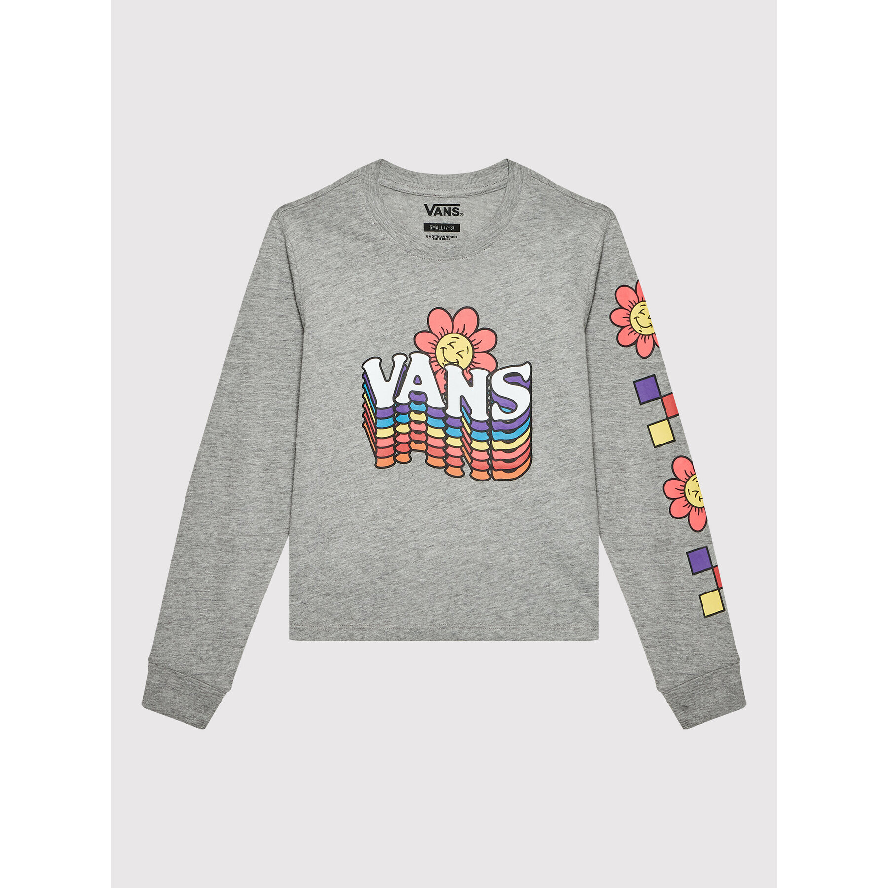 Vans Bluză Smile Repeater VN0A7RUY Gri Regular Fit - Pled.ro