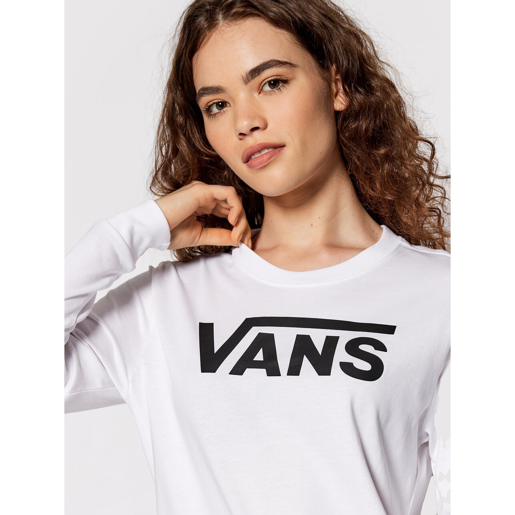 Vans Bluză Flying V Classic VN0A47WN Alb Regular Fit - Pled.ro