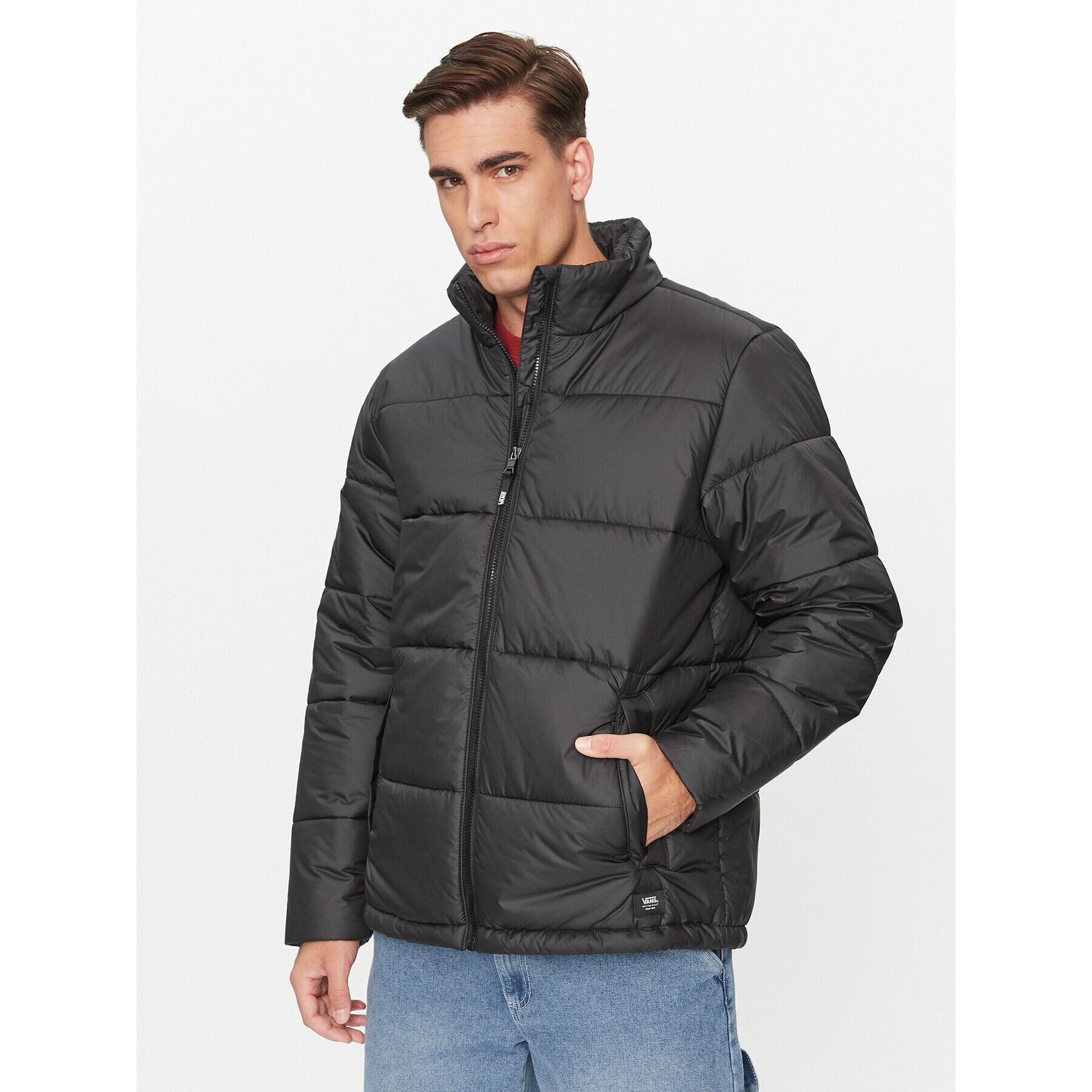 Vans Geacă din puf No Hood Norris Mte 1 Puffer Jacket VN0008JF Negru Regular Fit - Pled.ro