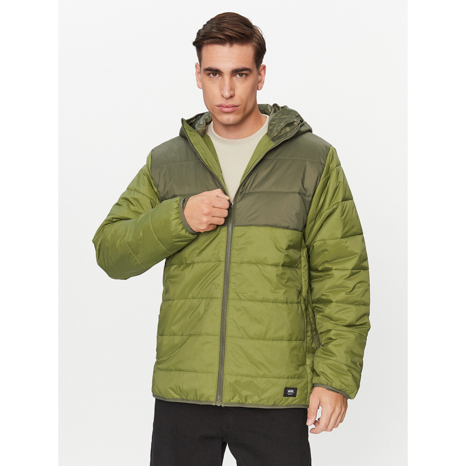 Vans Geacă din puf Prospect Mte-1 Puffer Jacket VN0A7S8H Kaki Regular Fit - Pled.ro