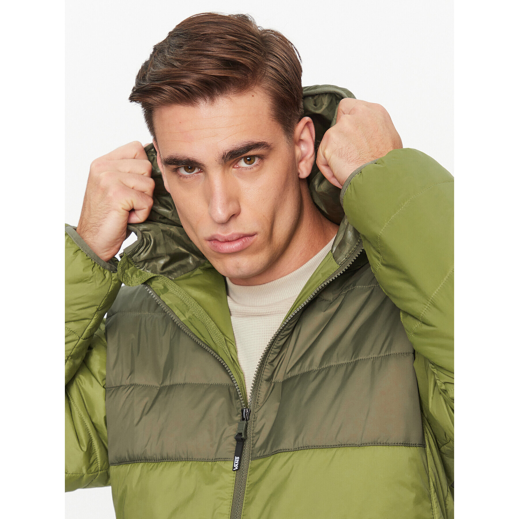 Vans Geacă din puf Prospect Mte-1 Puffer Jacket VN0A7S8H Kaki Regular Fit - Pled.ro