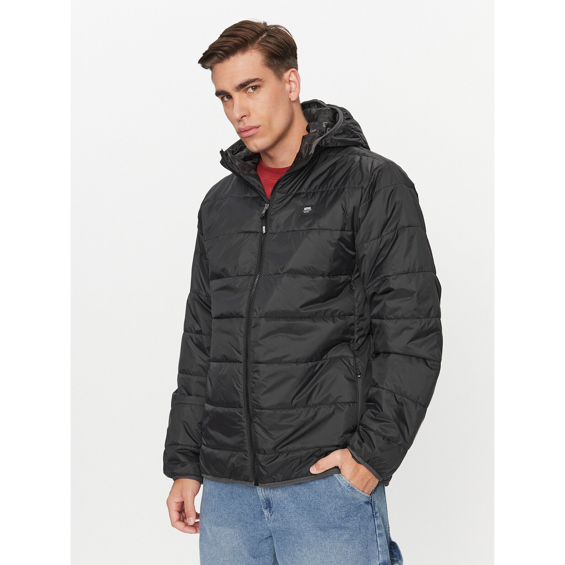 Vans Geacă din puf Prospect Mte-1 Puffer Jacket VN0A7S8H Negru Regular Fit - Pled.ro