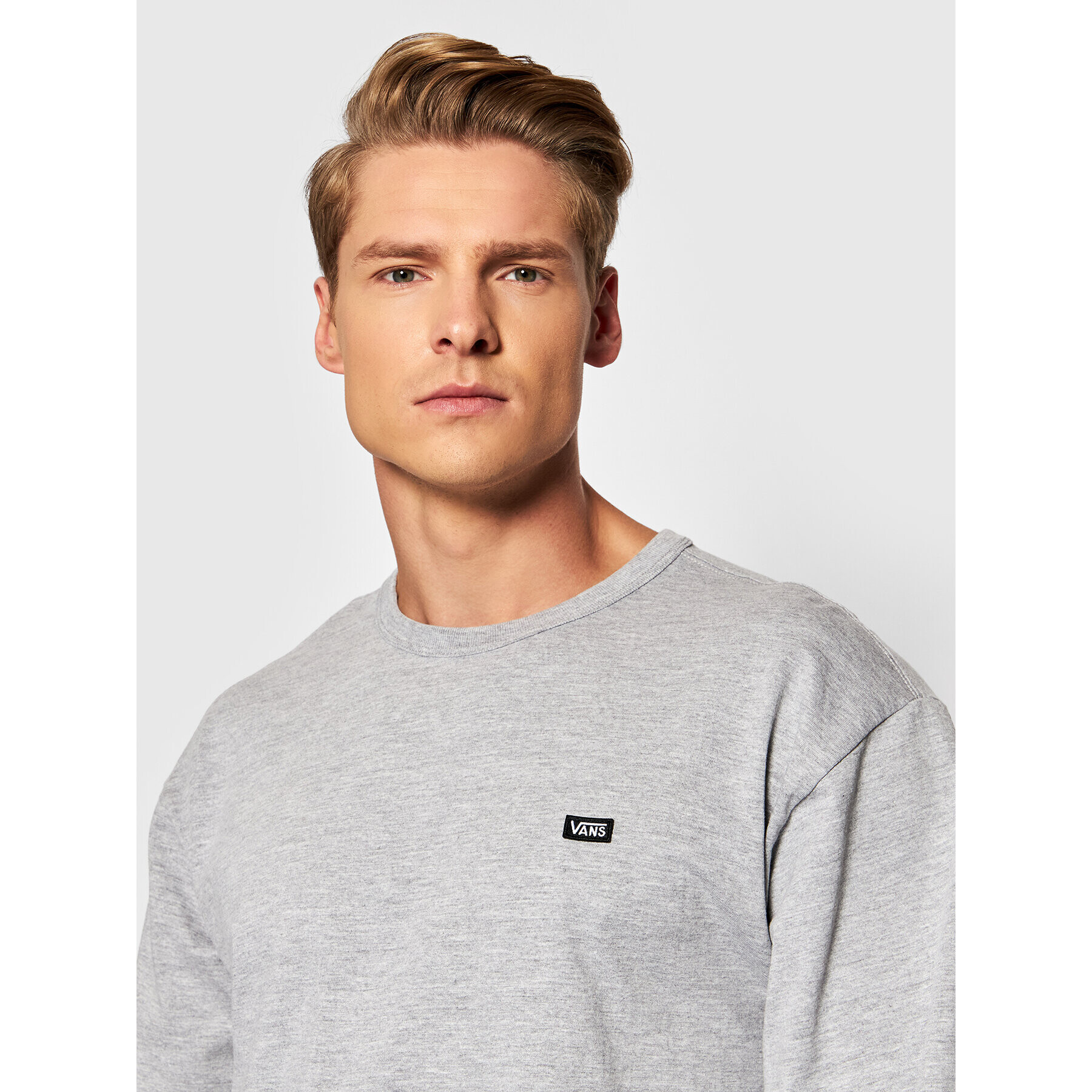 Vans Longsleeve Off The Wall Classic VN0A4TUR Gri Classic Fit - Pled.ro