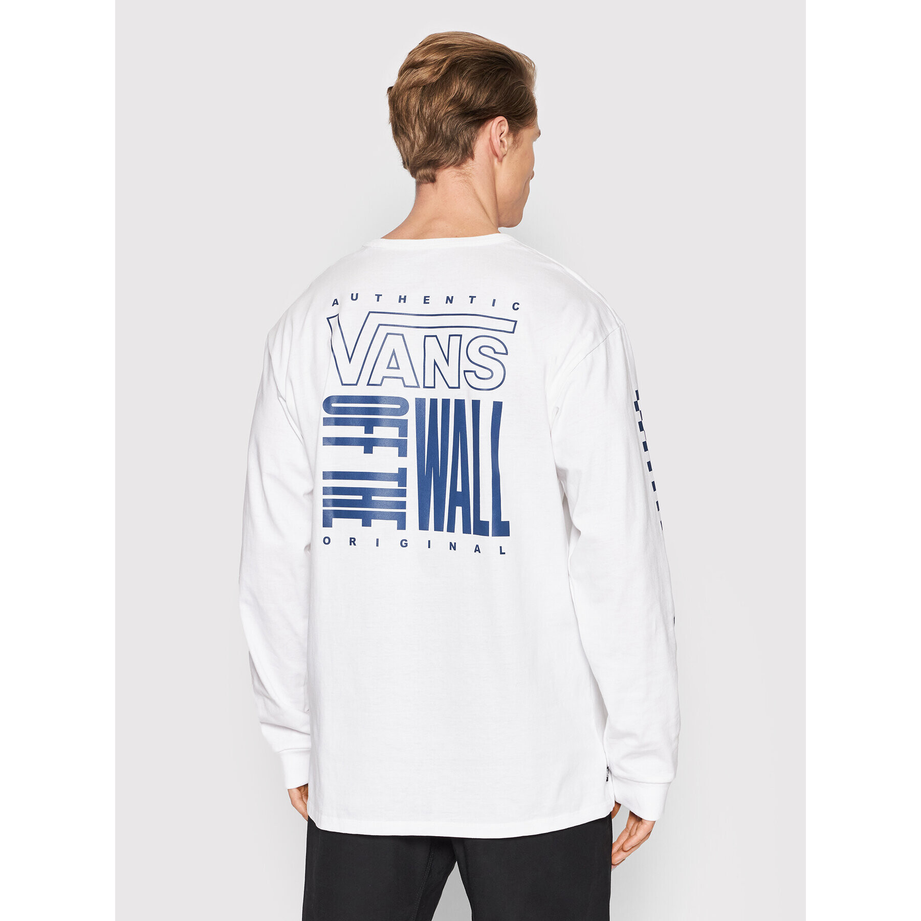 Vans Longsleeve Off The Wall Stack VN0A7PJK Alb Classic Fit - Pled.ro