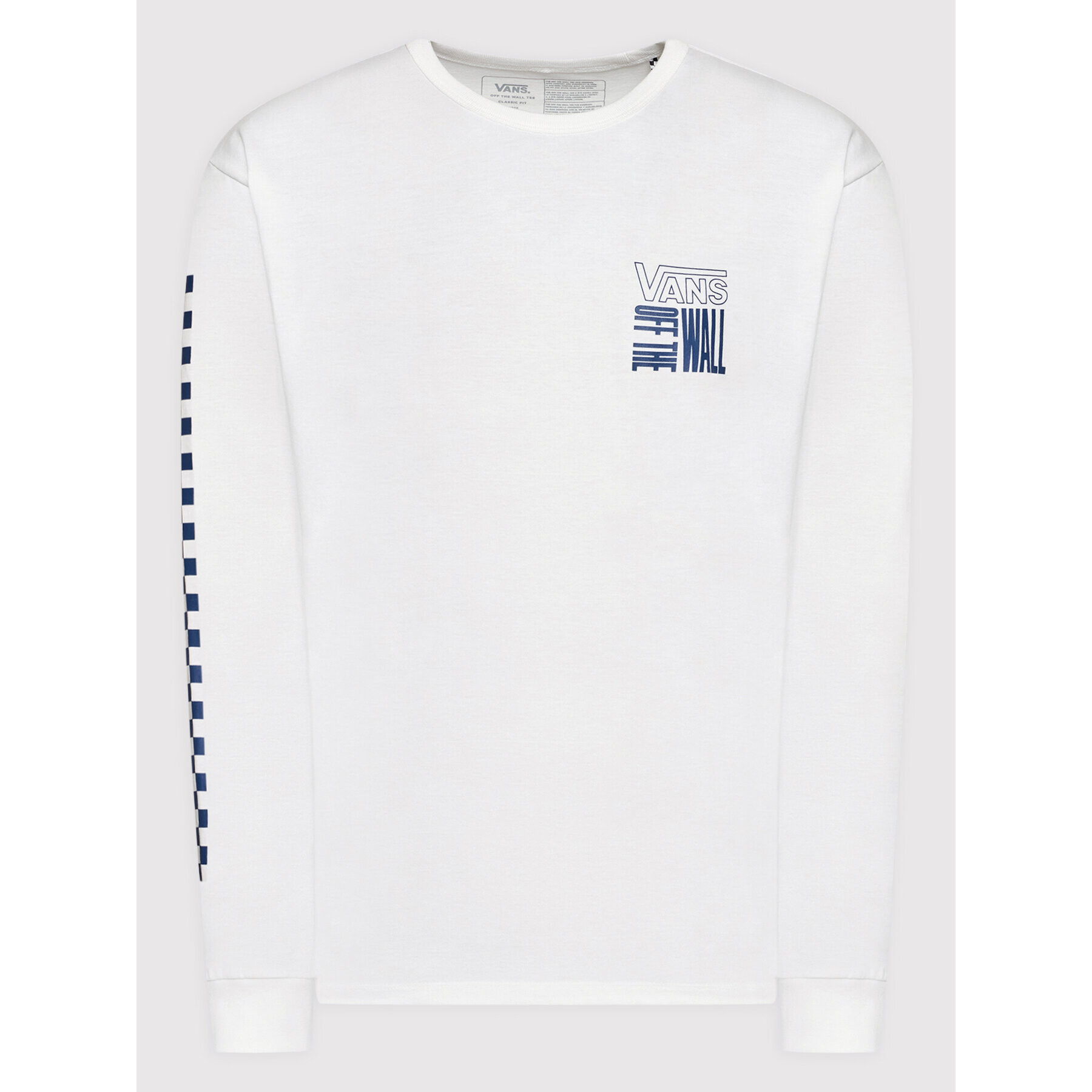 Vans Longsleeve Off The Wall Stack VN0A7PJK Alb Classic Fit - Pled.ro