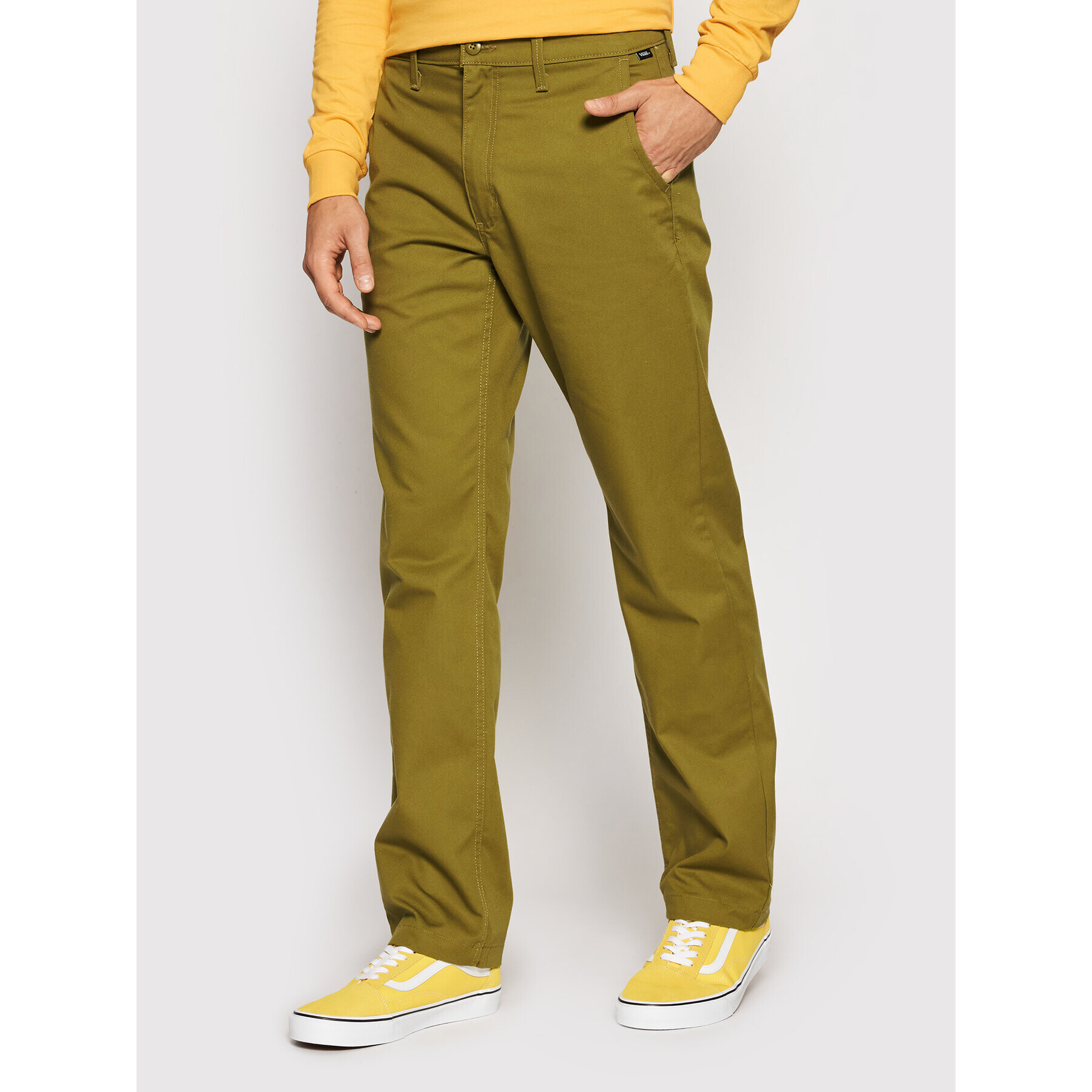 Vans Pantaloni chino Authentic VN0A5FJ8 Verde Loose Fit - Pled.ro