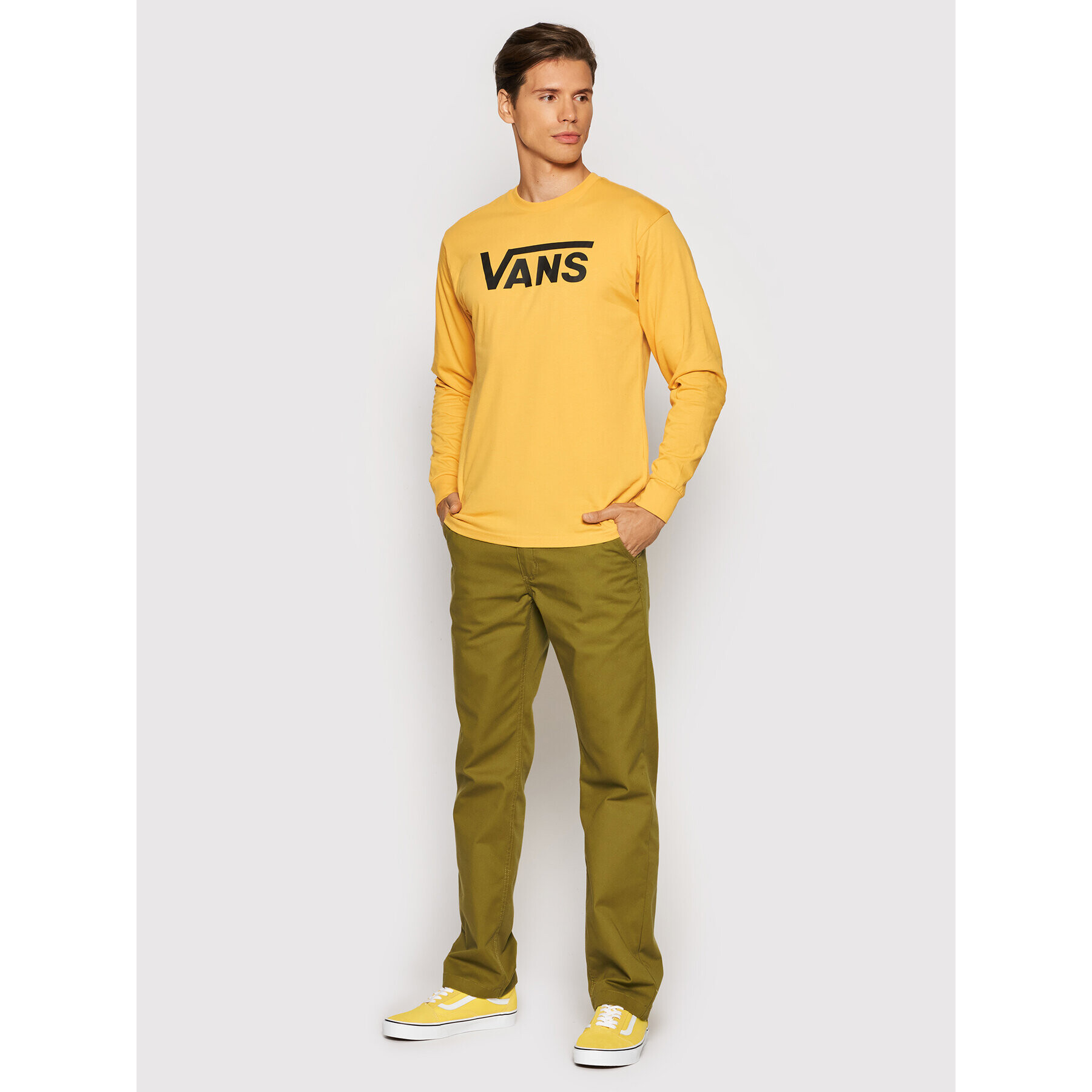 Vans Pantaloni chino Authentic VN0A5FJ8 Verde Loose Fit - Pled.ro