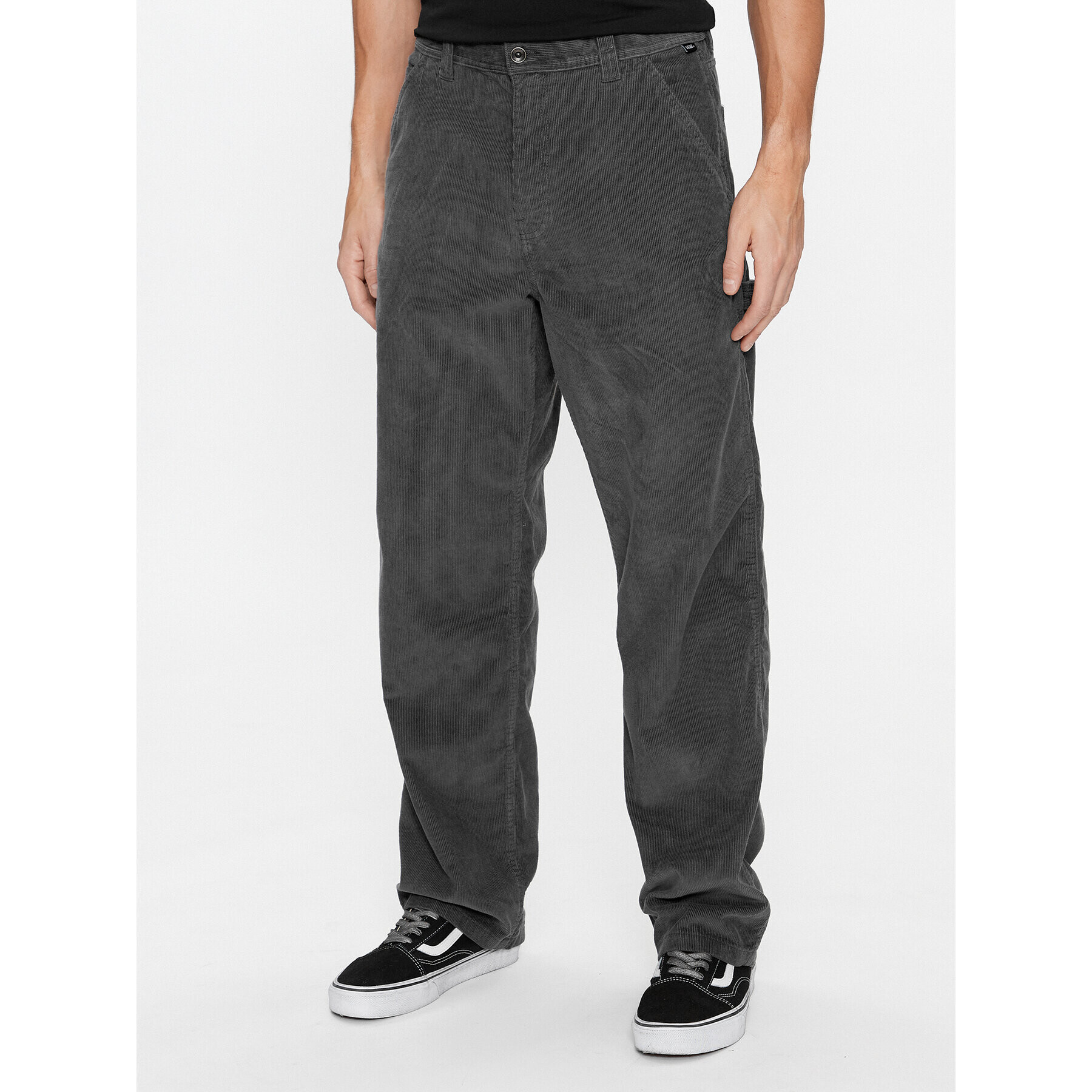 Vans Pantaloni din material Drill Chore Loose Carpenter Cord Pant VN0008NB1O71 Gri Loose Fit - Pled.ro