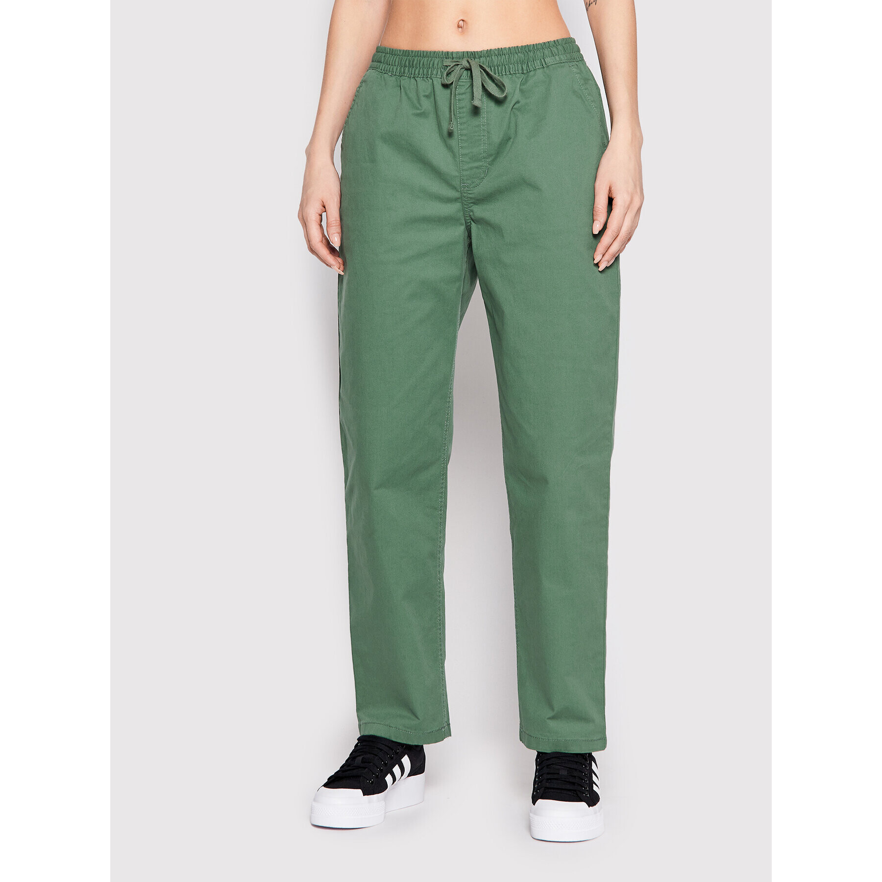 Vans Pantaloni din material Range VN0A7RMP Verde Relaxed Fit - Pled.ro