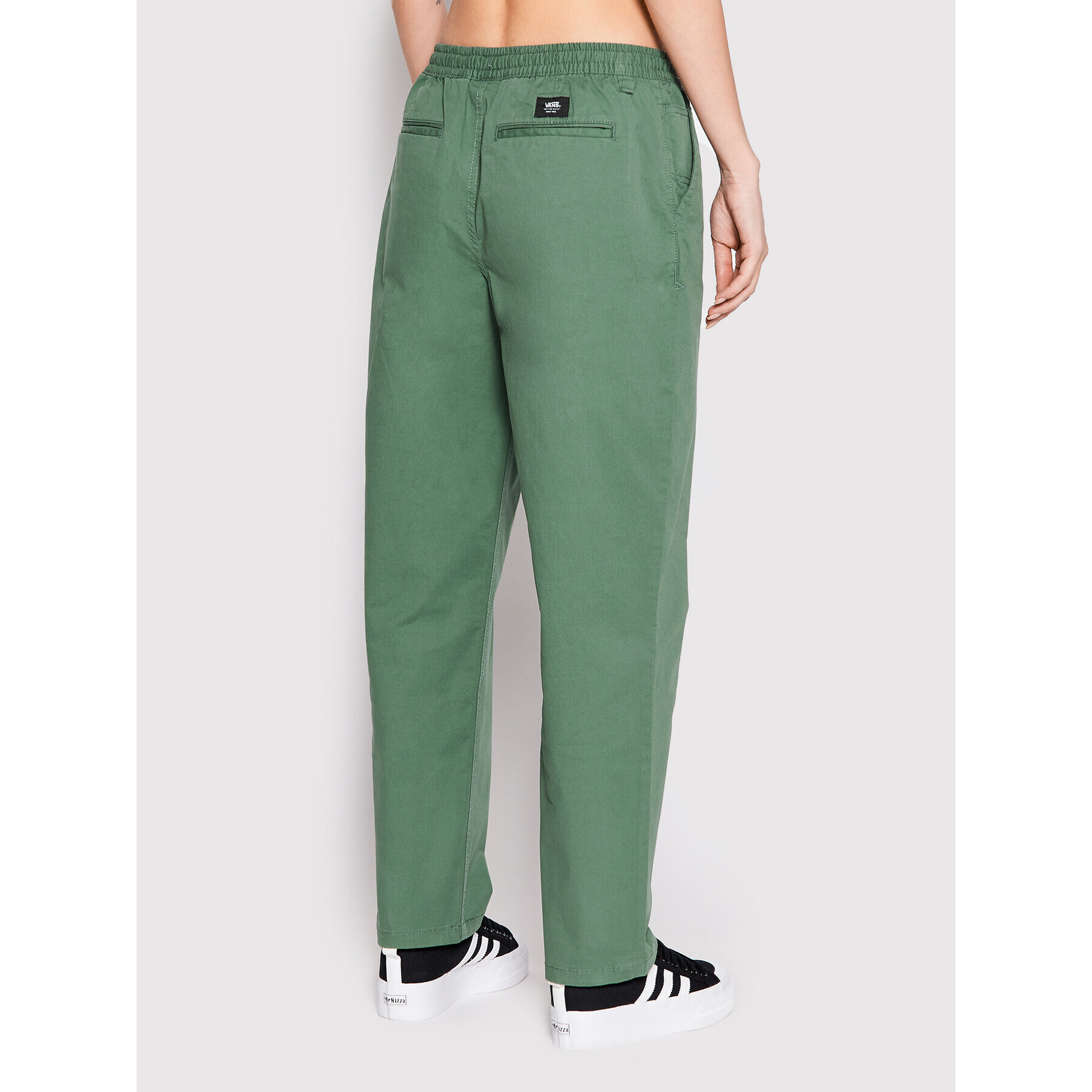 Vans Pantaloni din material Range VN0A7RMP Verde Relaxed Fit - Pled.ro