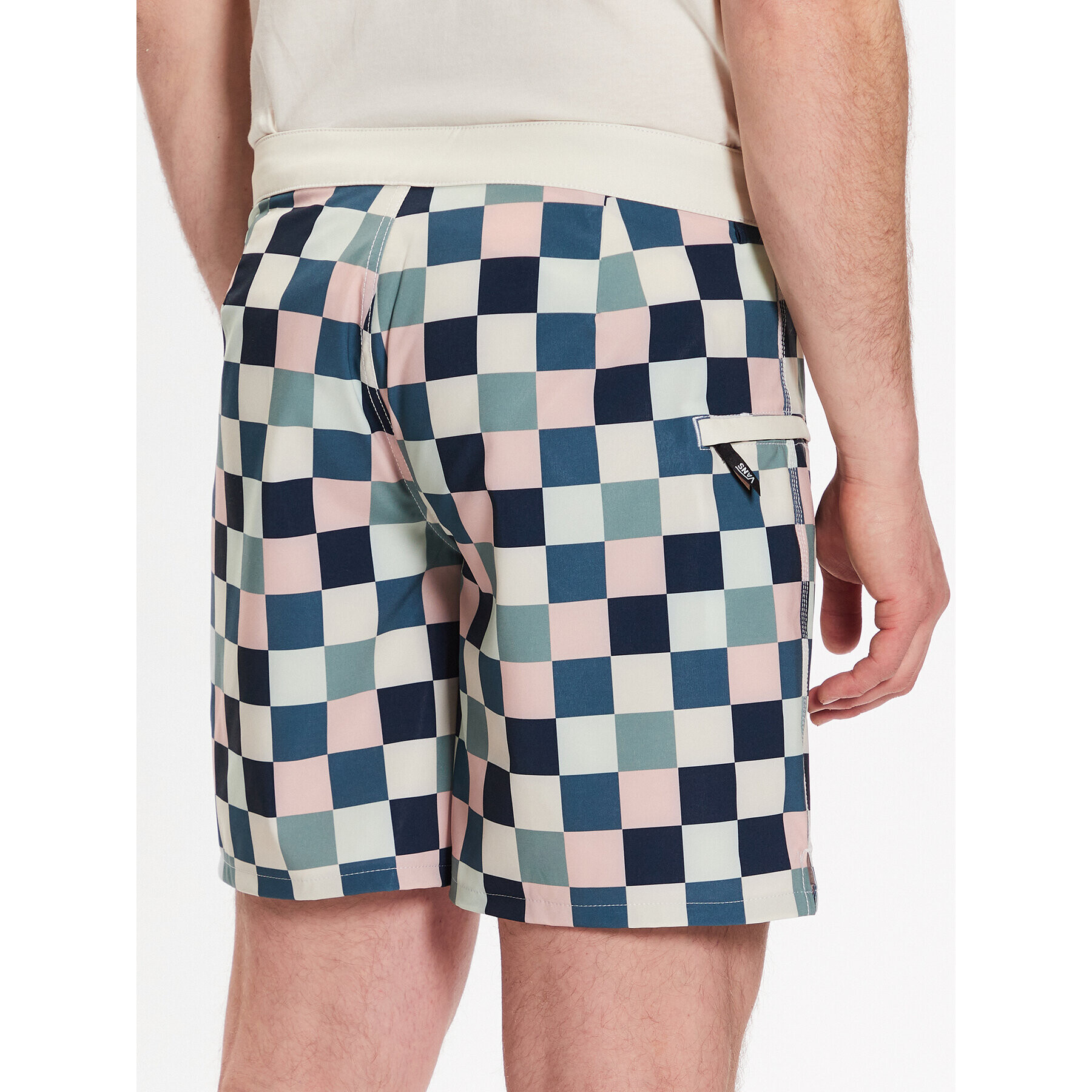 Vans Pantaloni scurți pentru înot The Daily Check Boardshort VN0007XS Alb Regular Fit - Pled.ro