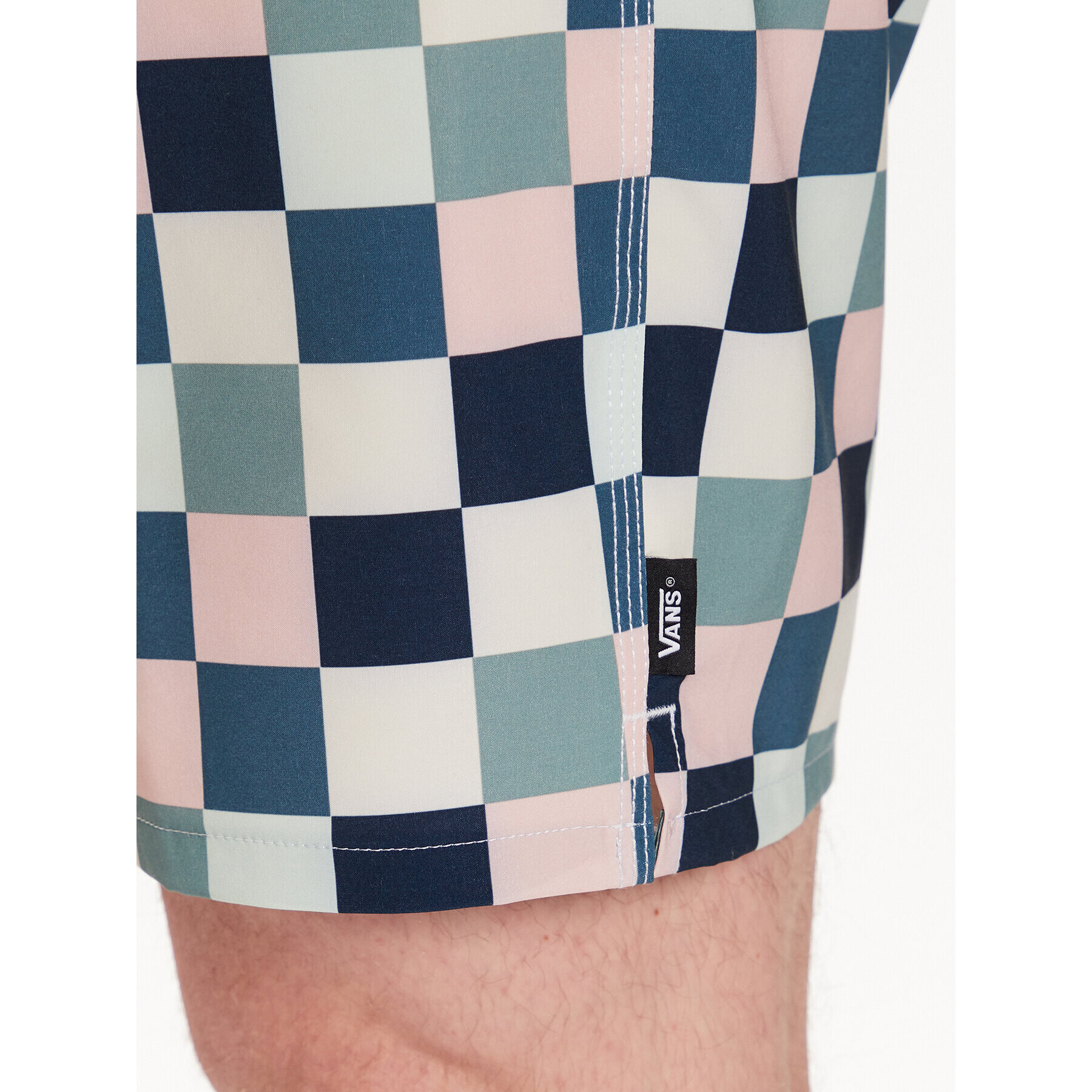 Vans Pantaloni scurți pentru înot The Daily Check Boardshort VN0007XS Alb Regular Fit - Pled.ro