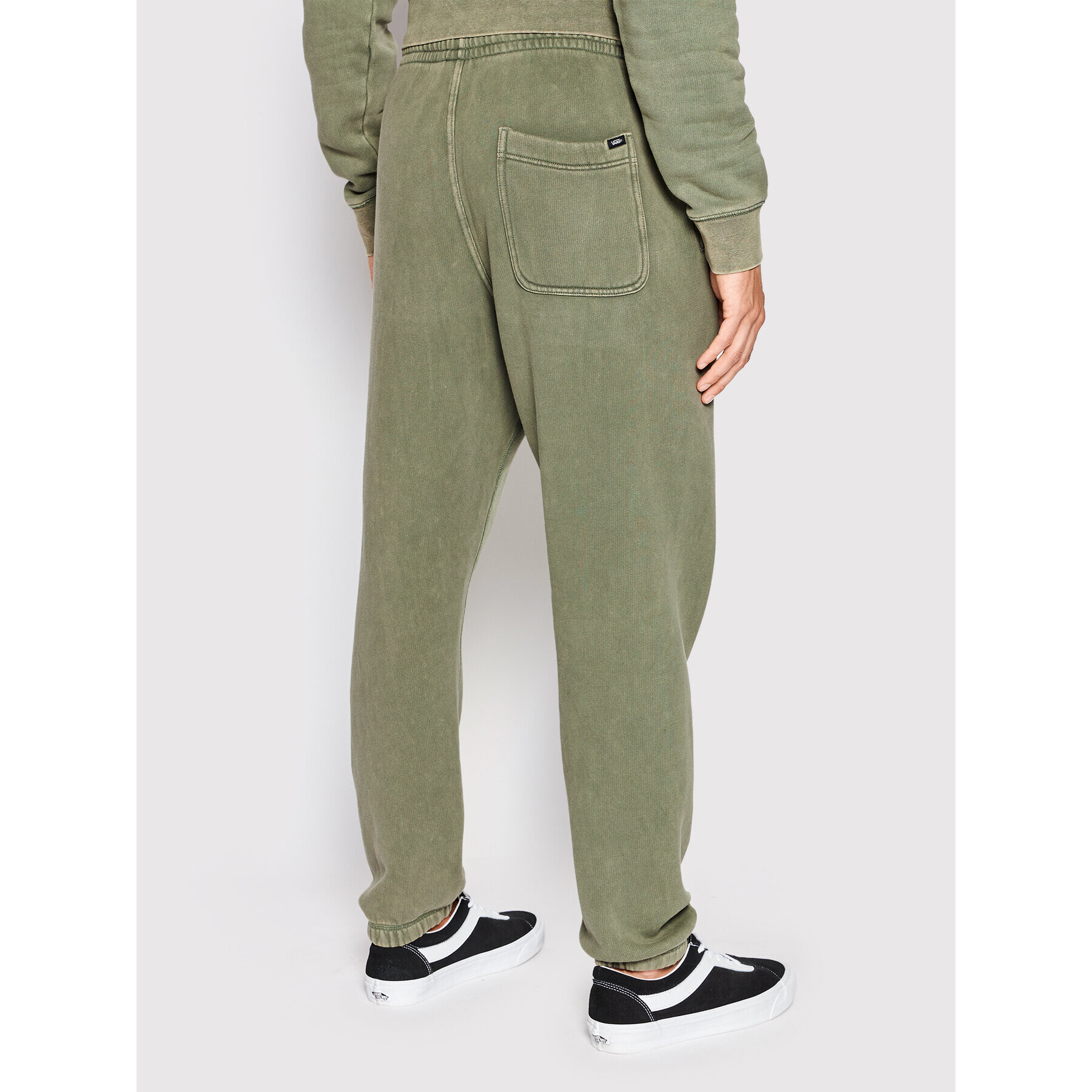 Vans Pantaloni trening ComfyCush Wash VN0A7YCE Verde Relaxed Fit - Pled.ro