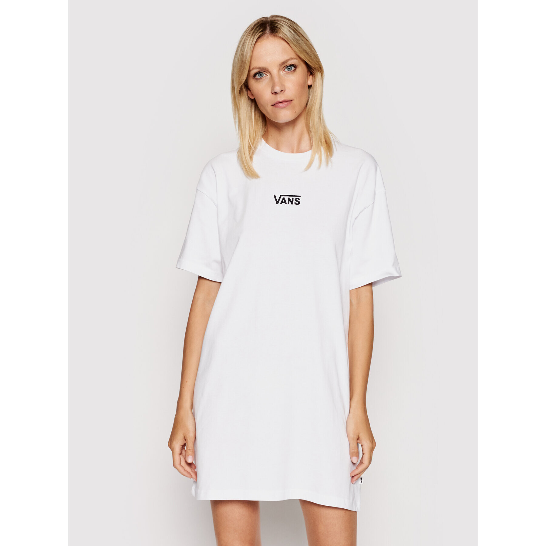 Vans Rochie de zi Wm Center Vee VN0A4RU2 Alb Oversize - Pled.ro