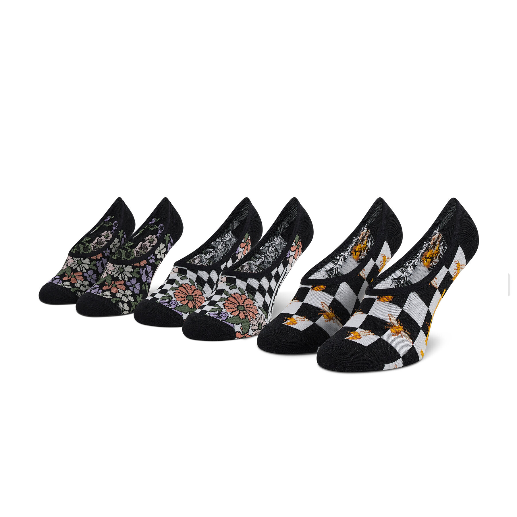 Vans Set de 3 perechi de șosete scurte pentru copii Talla De CAlzado Para Mujeres VN0A5GUK4481 r.315-36 Negru - Pled.ro