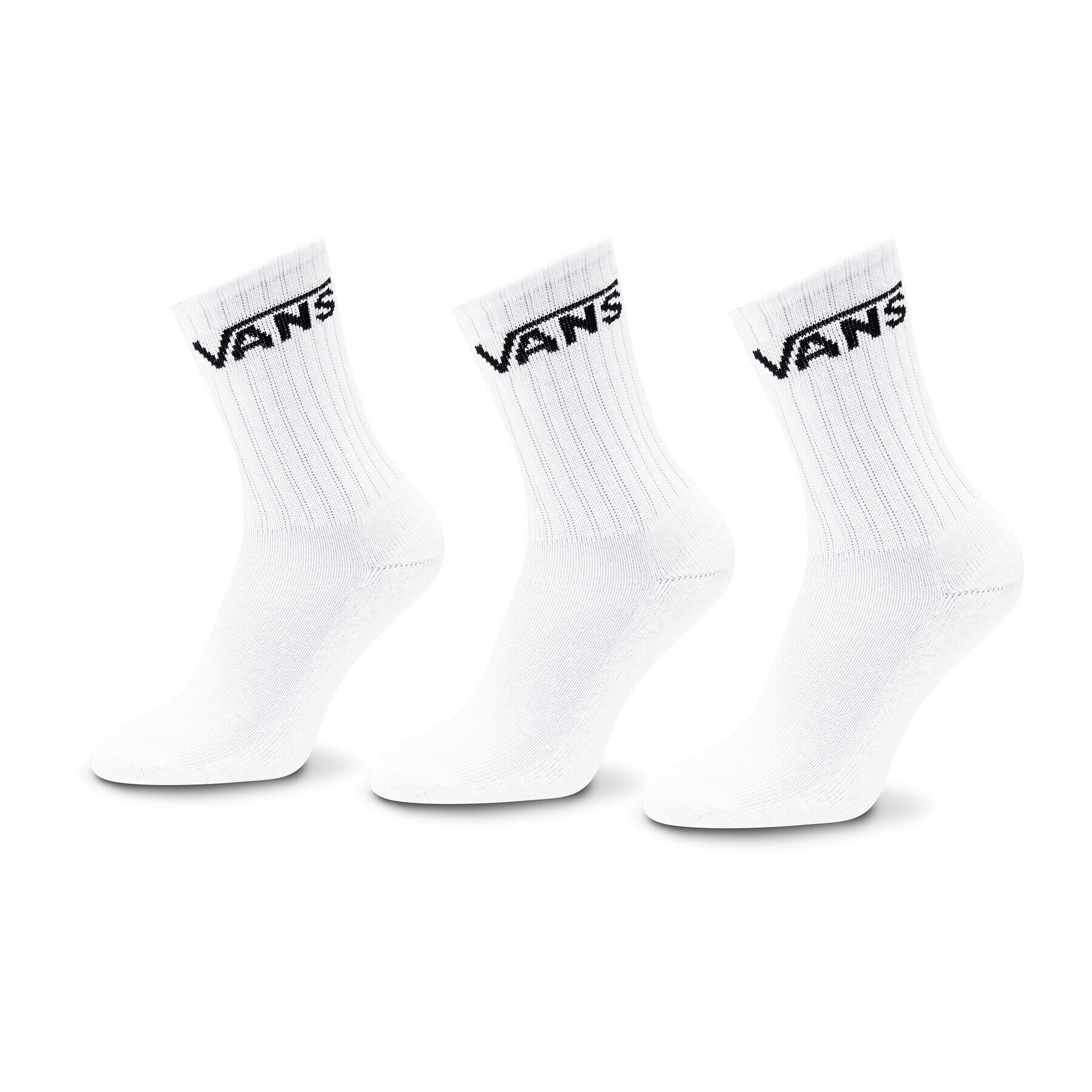 Vans Set de 3 perechi de șosete lungi pentru copii By Classic Crew Yout VN000YBR Alb - Pled.ro