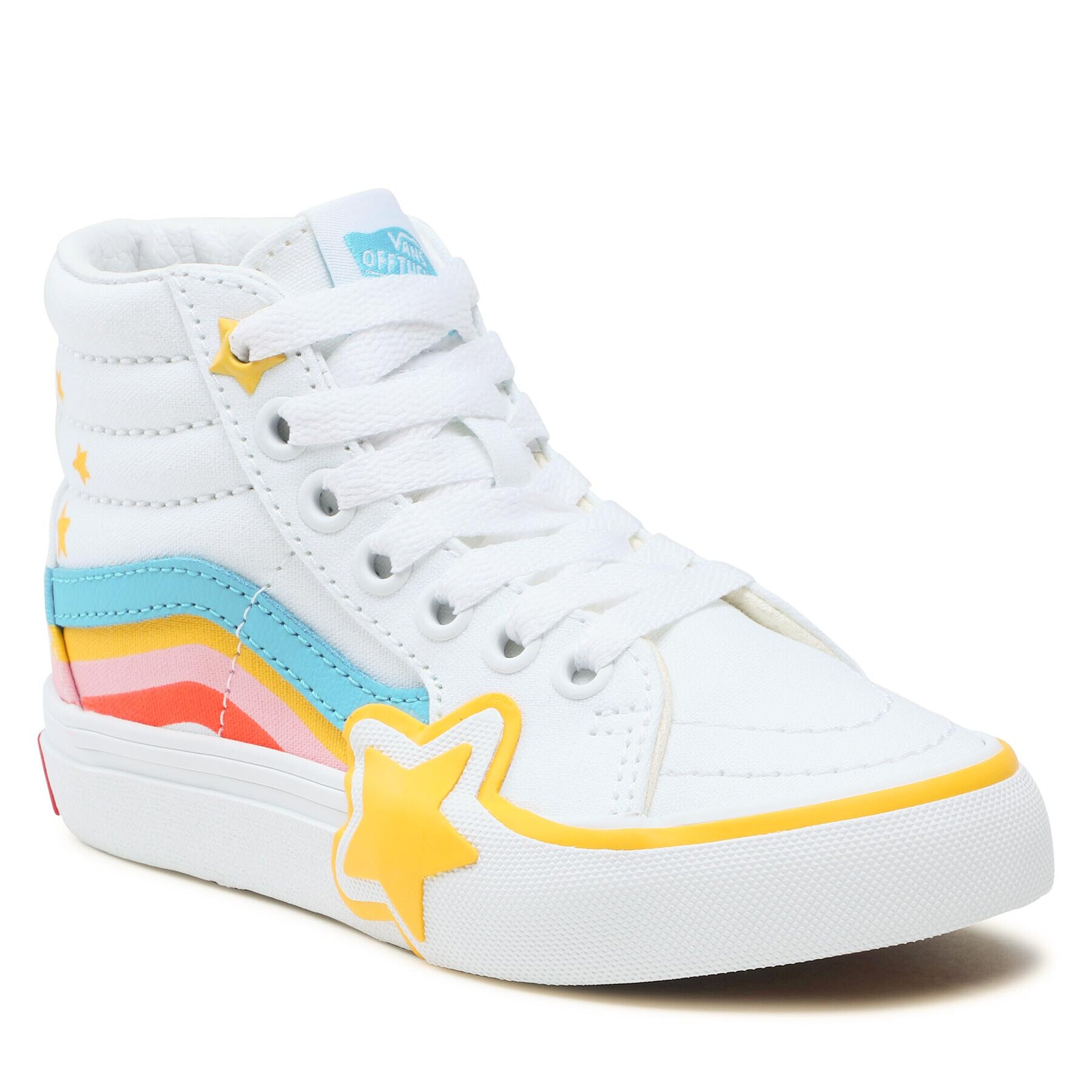 Vans Sneakers Sk8-Hi Rainbow Star VN000BVMAHP1 Alb - Pled.ro