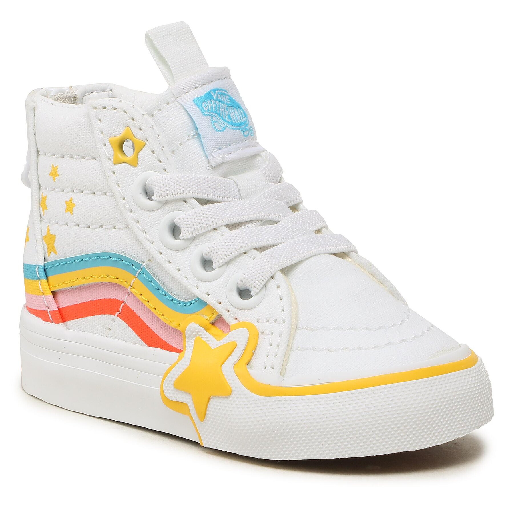 Vans Sneakers Sk8-Hi Zip Rainbow Star VN000BVNAHP1 Alb - Pled.ro