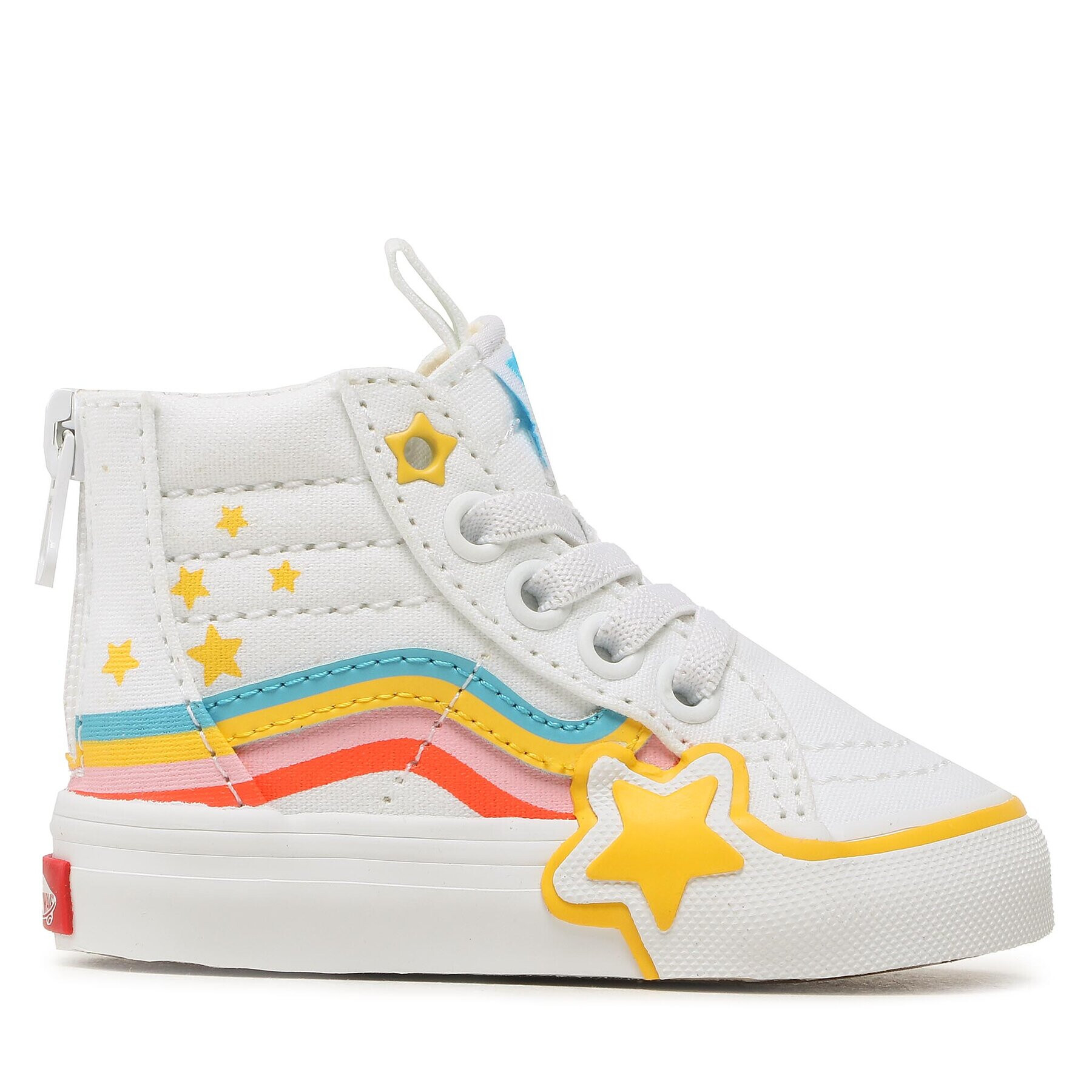 Vans Sneakers Sk8-Hi Zip Rainbow Star VN000BVNAHP1 Alb - Pled.ro